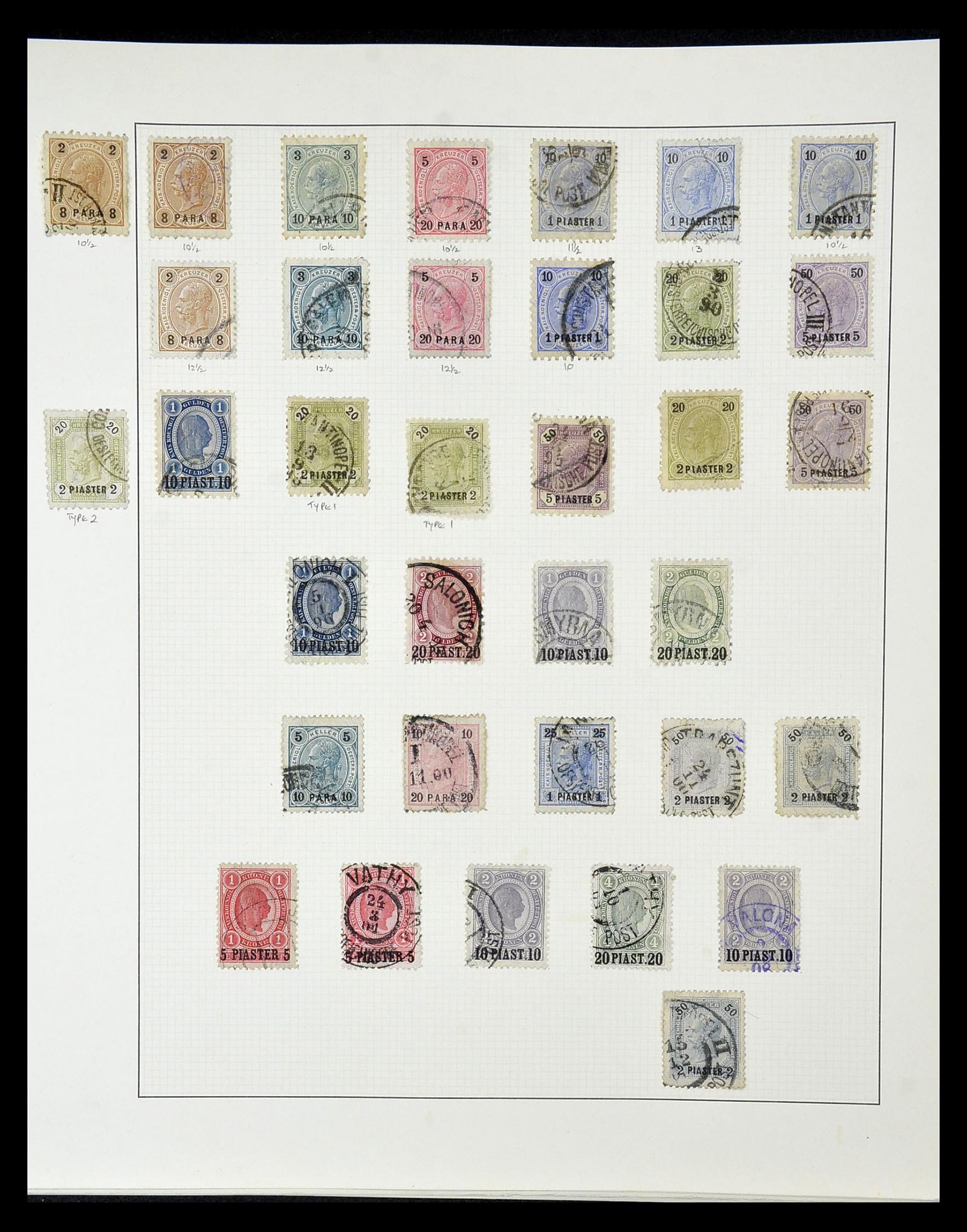 34912 005 - Postzegelverzameling 34912 Oostenrijkse gebieden 1867-1914.