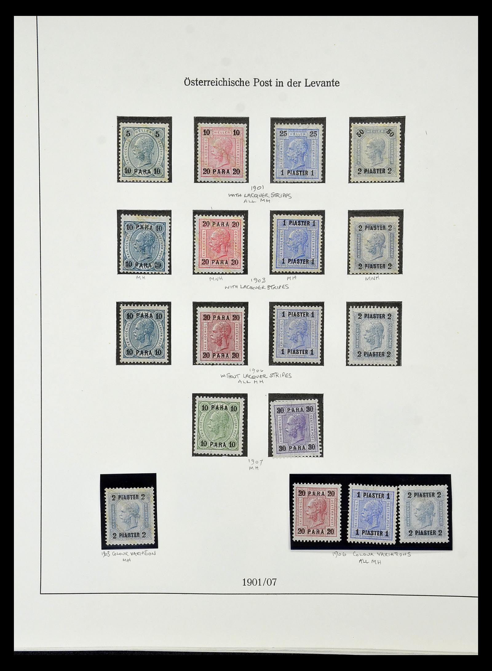 34912 006 - Postzegelverzameling 34912 Oostenrijkse gebieden 1867-1914.