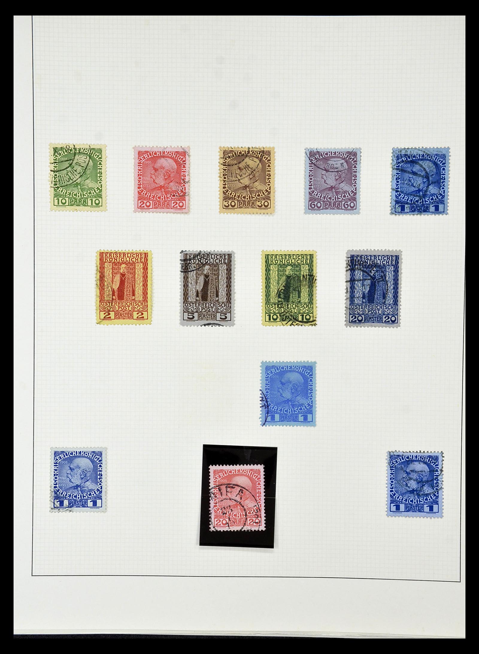 34912 009 - Postzegelverzameling 34912 Oostenrijkse gebieden 1867-1914.