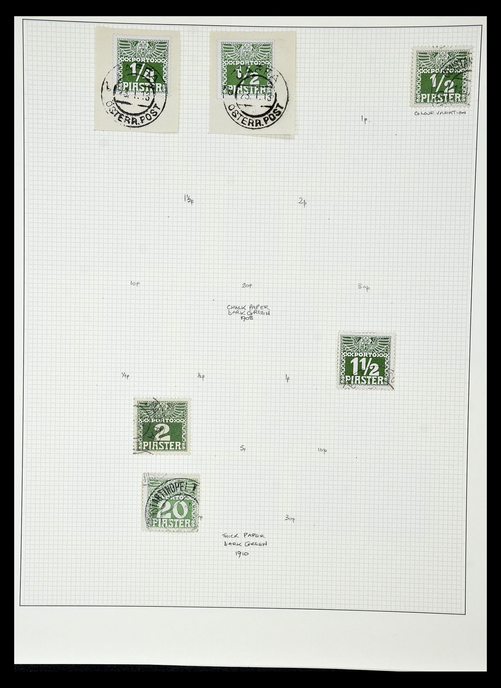 34912 014 - Postzegelverzameling 34912 Oostenrijkse gebieden 1867-1914.