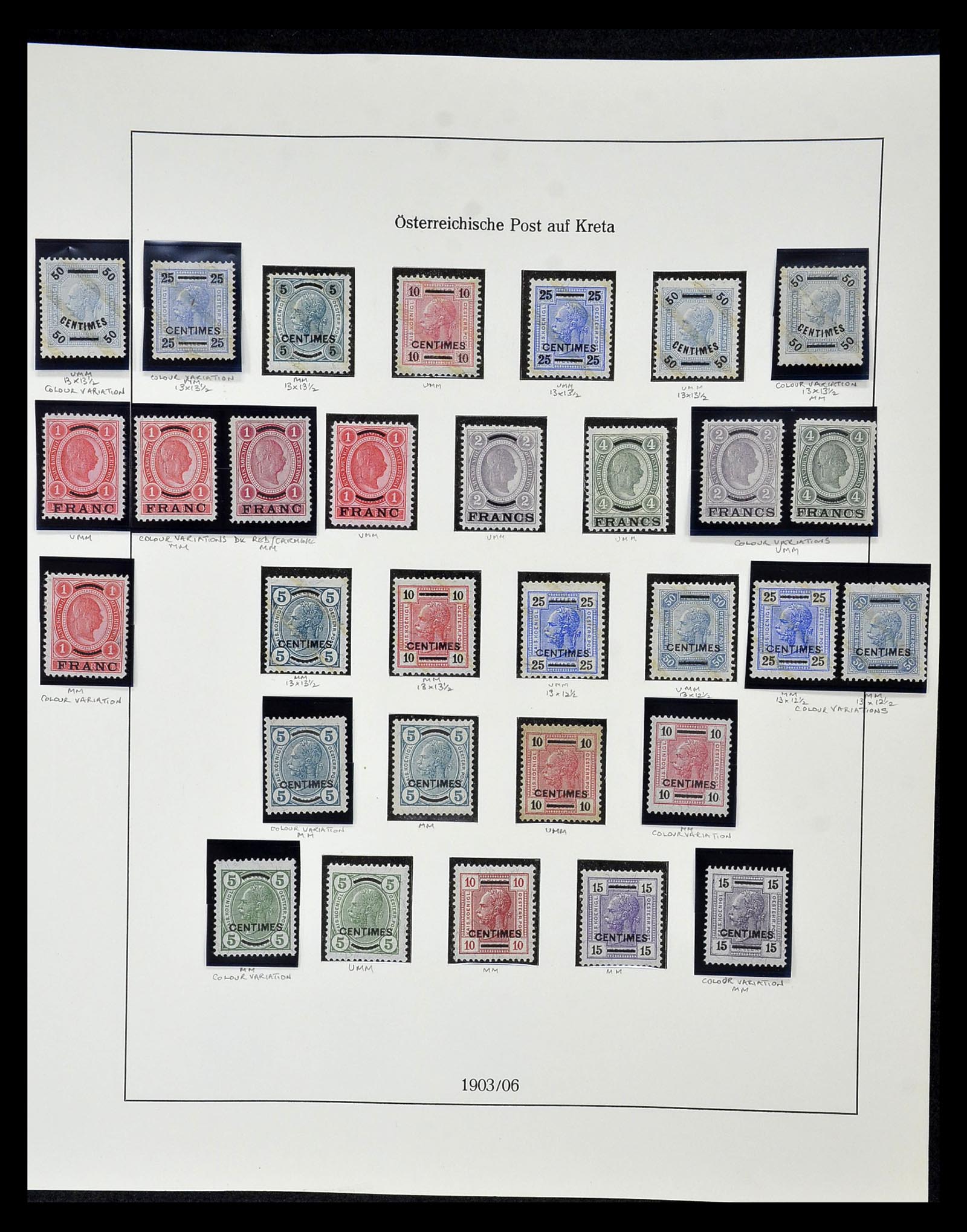34912 015 - Postzegelverzameling 34912 Oostenrijkse gebieden 1867-1914.