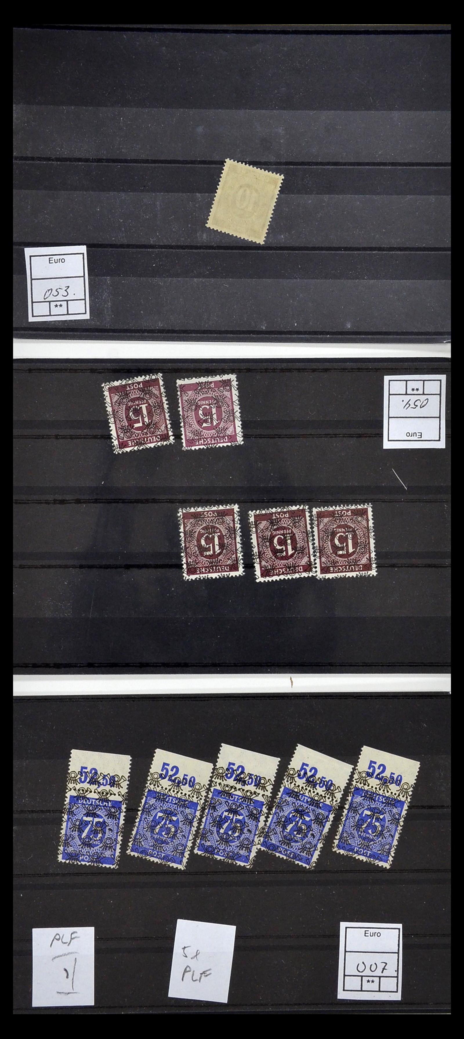 34914 016 - Postzegelverzameling 34914 Duitse Zone band- en net opdrukken 1948.