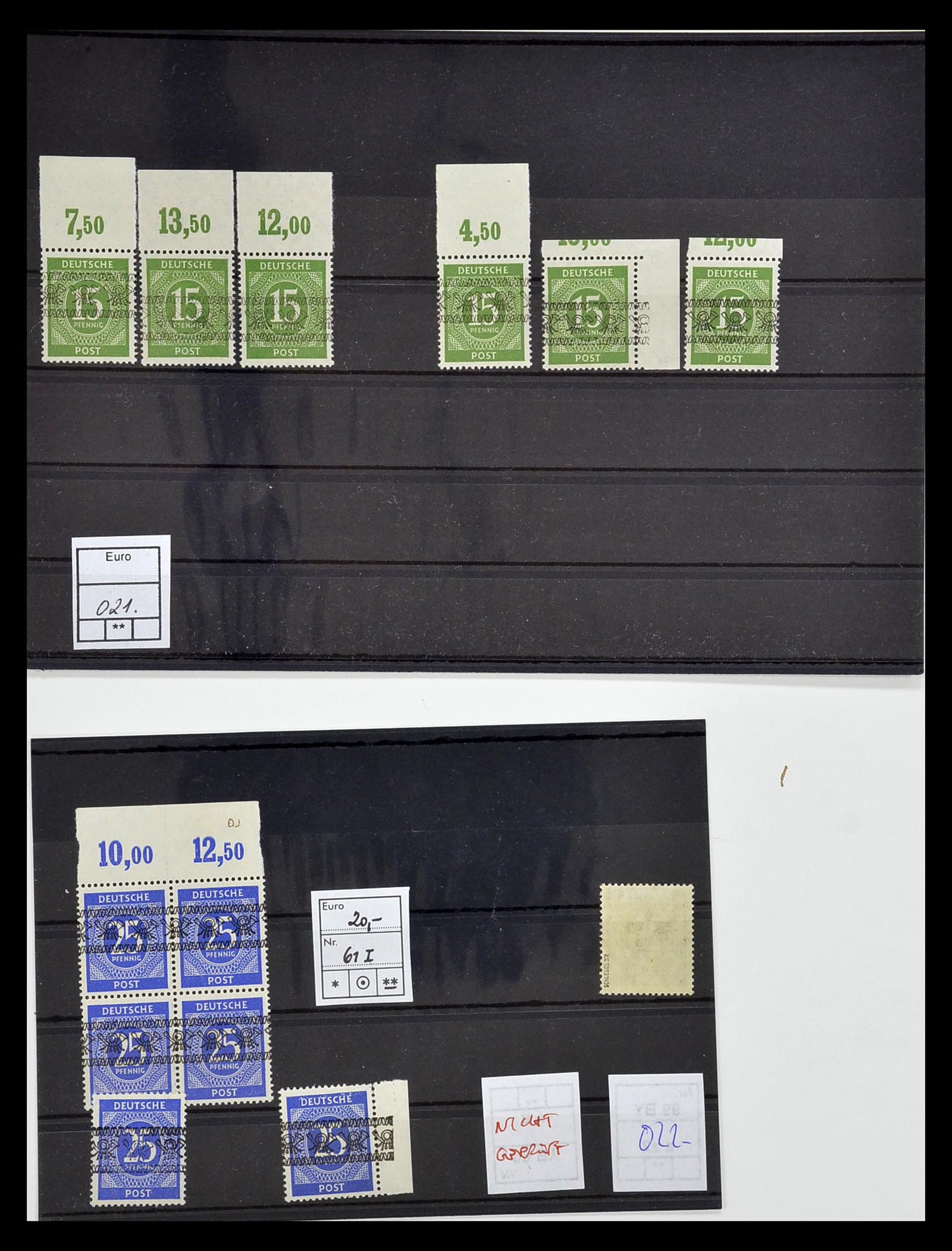 34914 035 - Stamp Collection 34914 German Zone band and net overprints 1948.