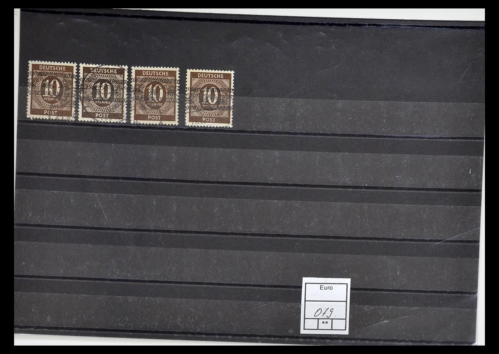 34914 050 - Postzegelverzameling 34914 Duitse Zone band- en net opdrukken 1948.