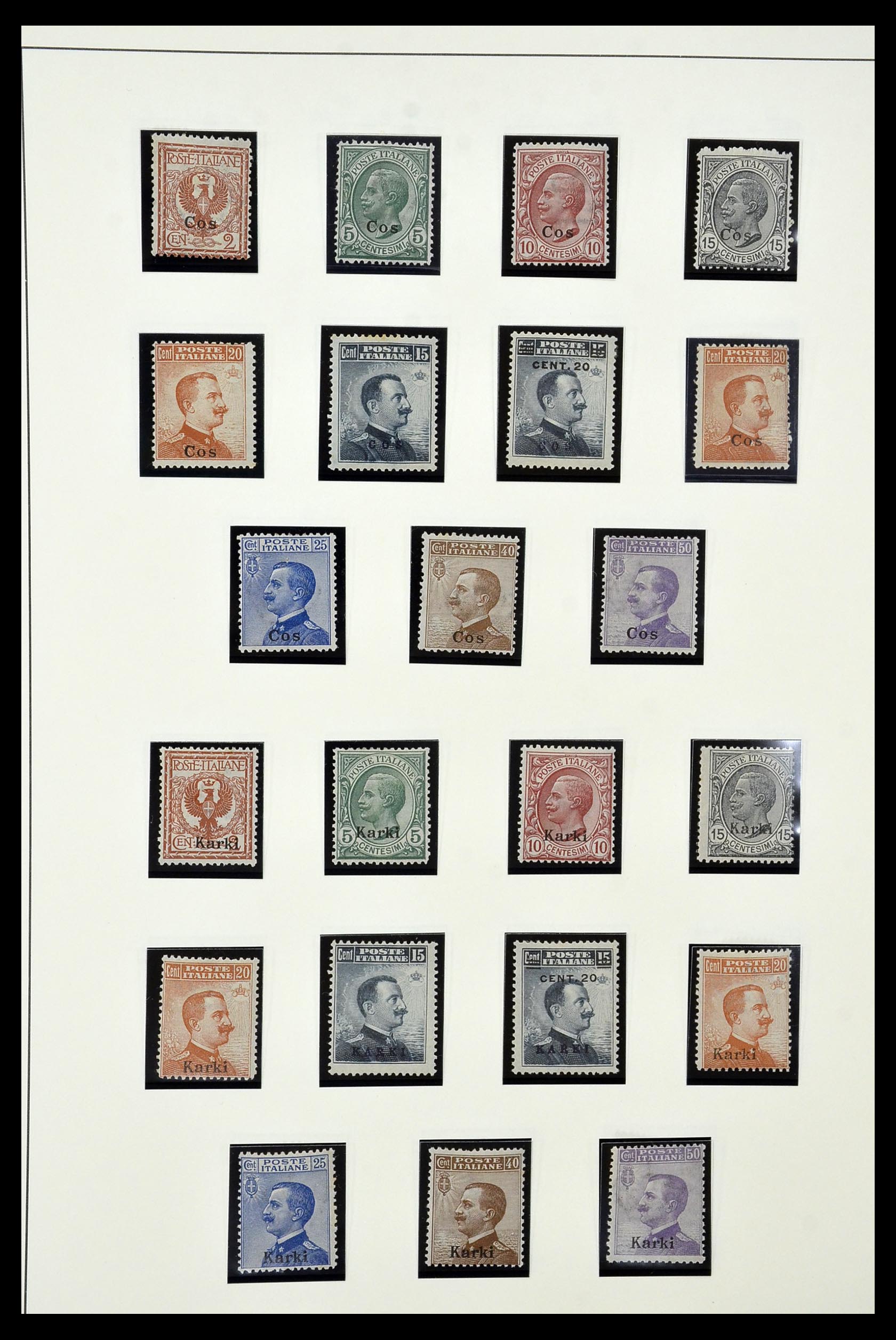 34915 002 - Postzegelverzameling 34915 Italiaans Egeïsche eilanden 1912-1944.