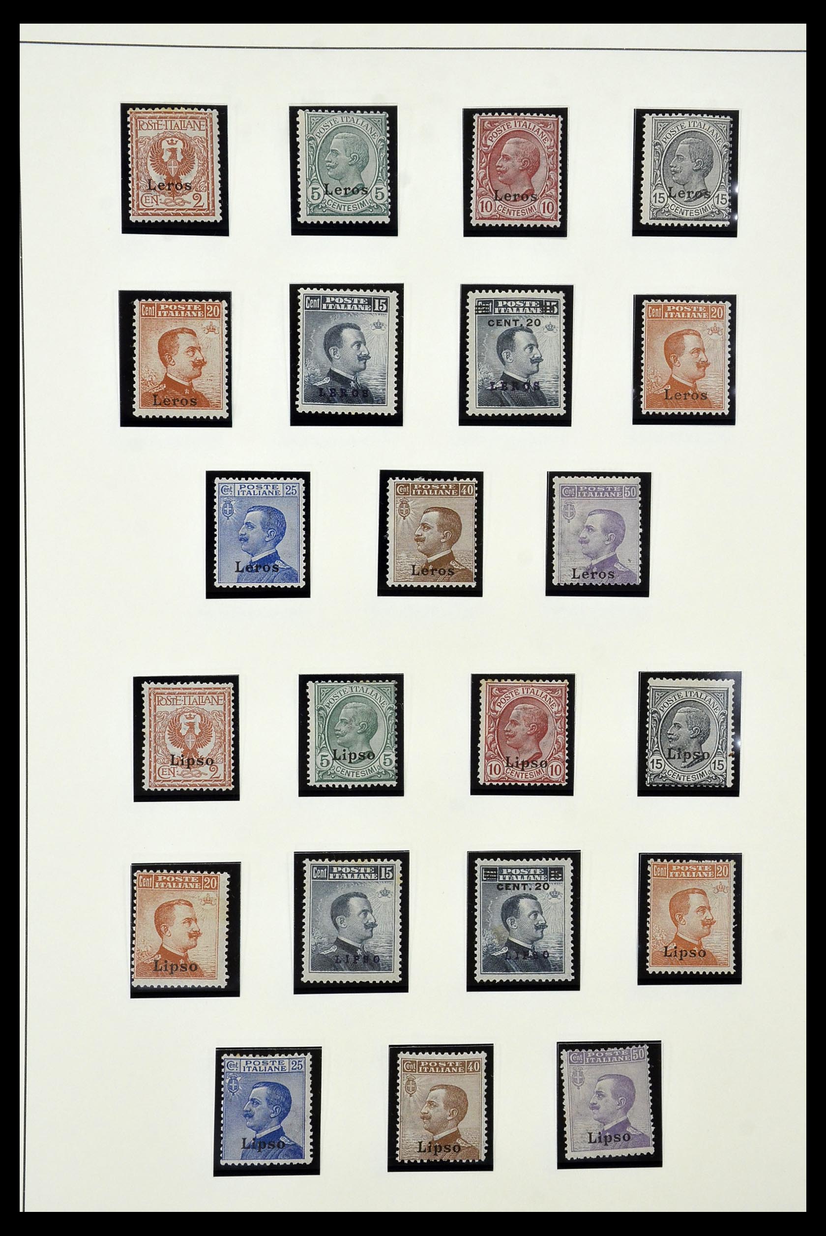34915 003 - Postzegelverzameling 34915 Italiaans Egeïsche eilanden 1912-1944.