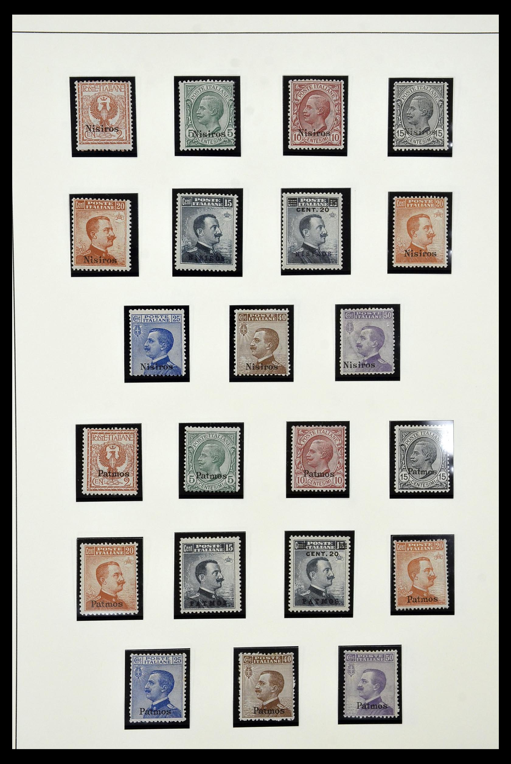 34915 004 - Postzegelverzameling 34915 Italiaans Egeïsche eilanden 1912-1944.