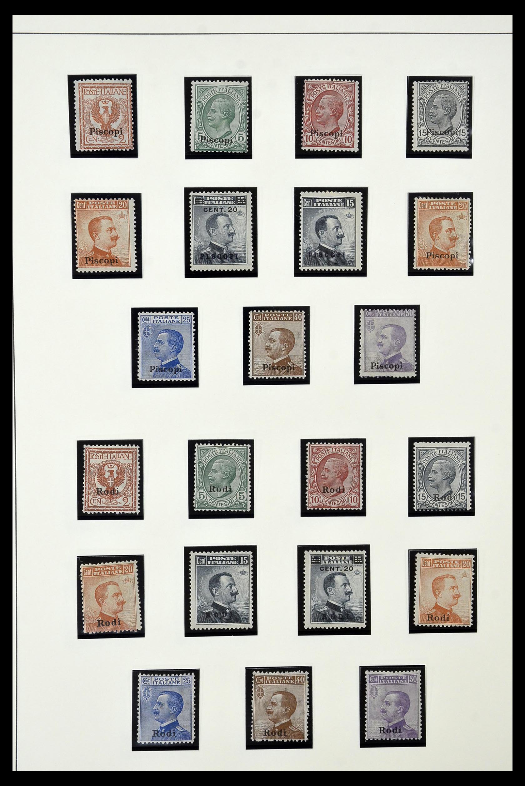 34915 005 - Postzegelverzameling 34915 Italiaans Egeïsche eilanden 1912-1944.