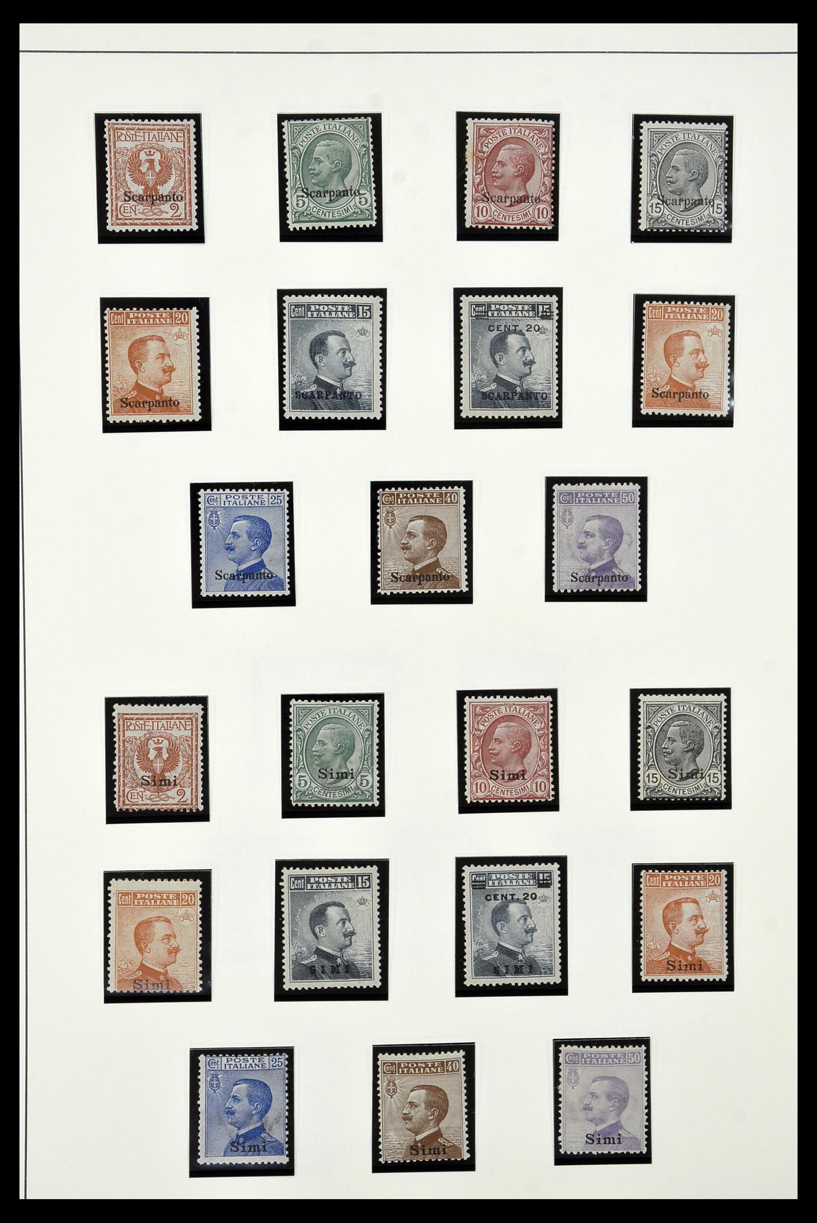 34915 006 - Postzegelverzameling 34915 Italiaans Egeïsche eilanden 1912-1944.