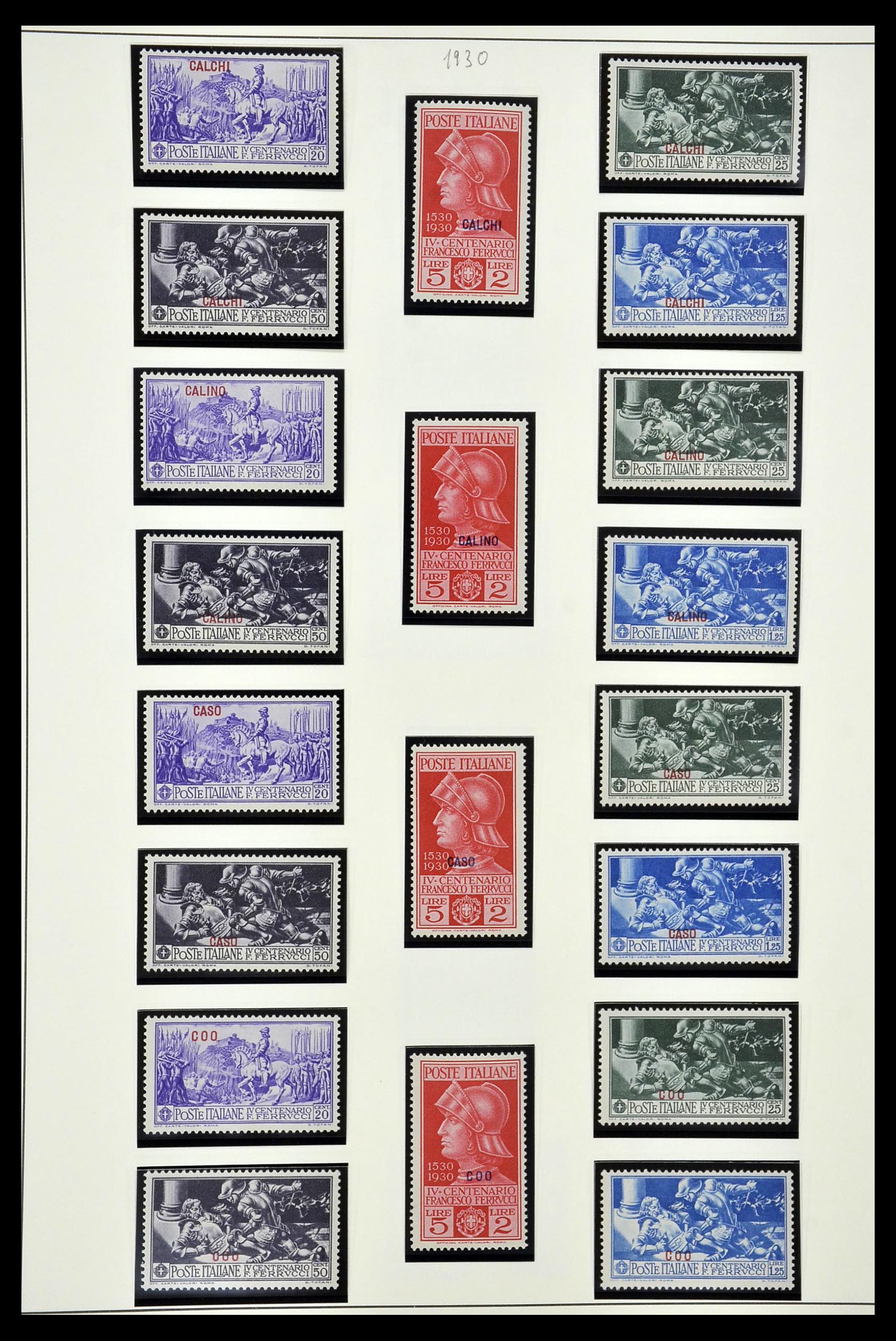 34915 008 - Postzegelverzameling 34915 Italiaans Egeïsche eilanden 1912-1944.