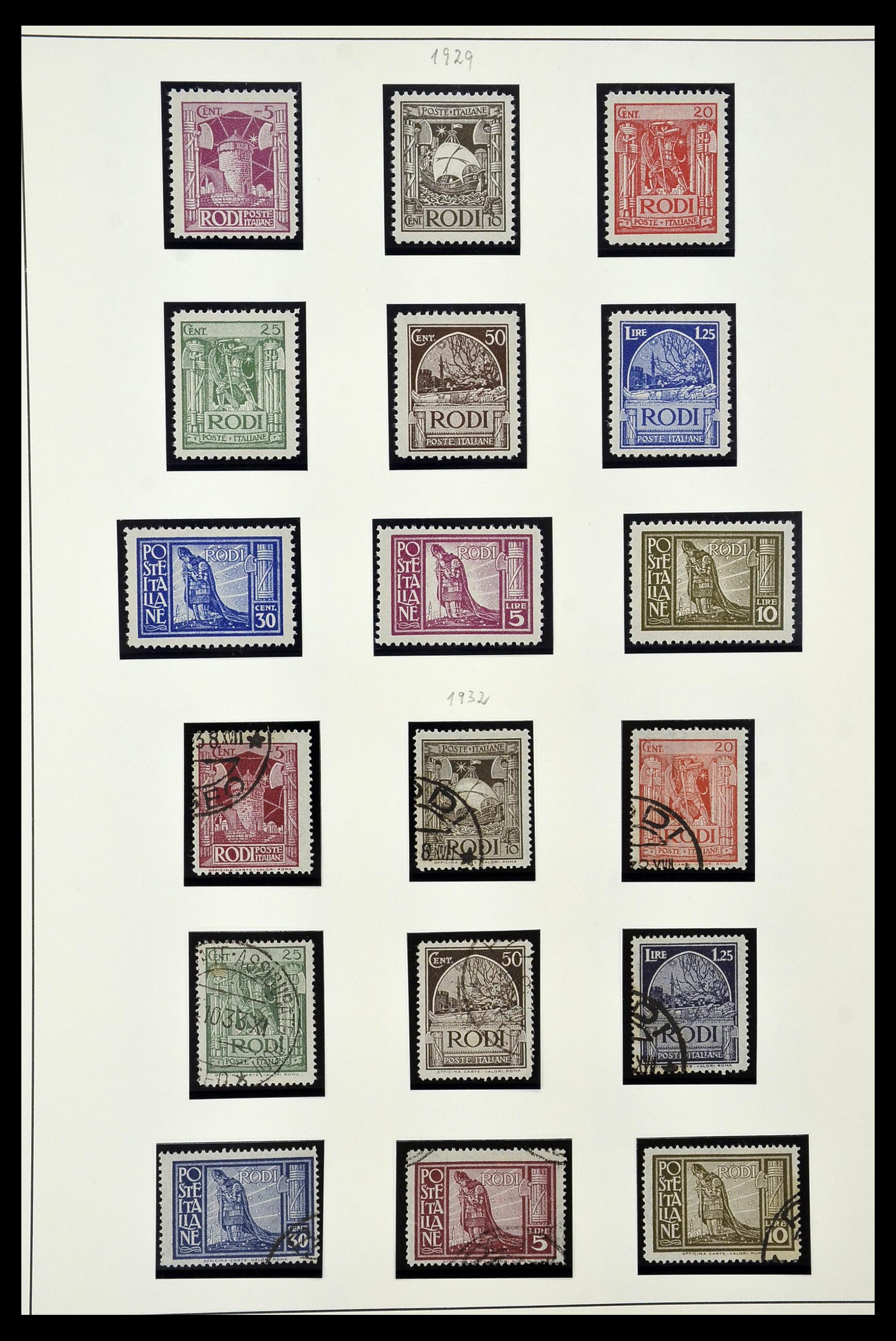 34915 009 - Postzegelverzameling 34915 Italiaans Egeïsche eilanden 1912-1944.