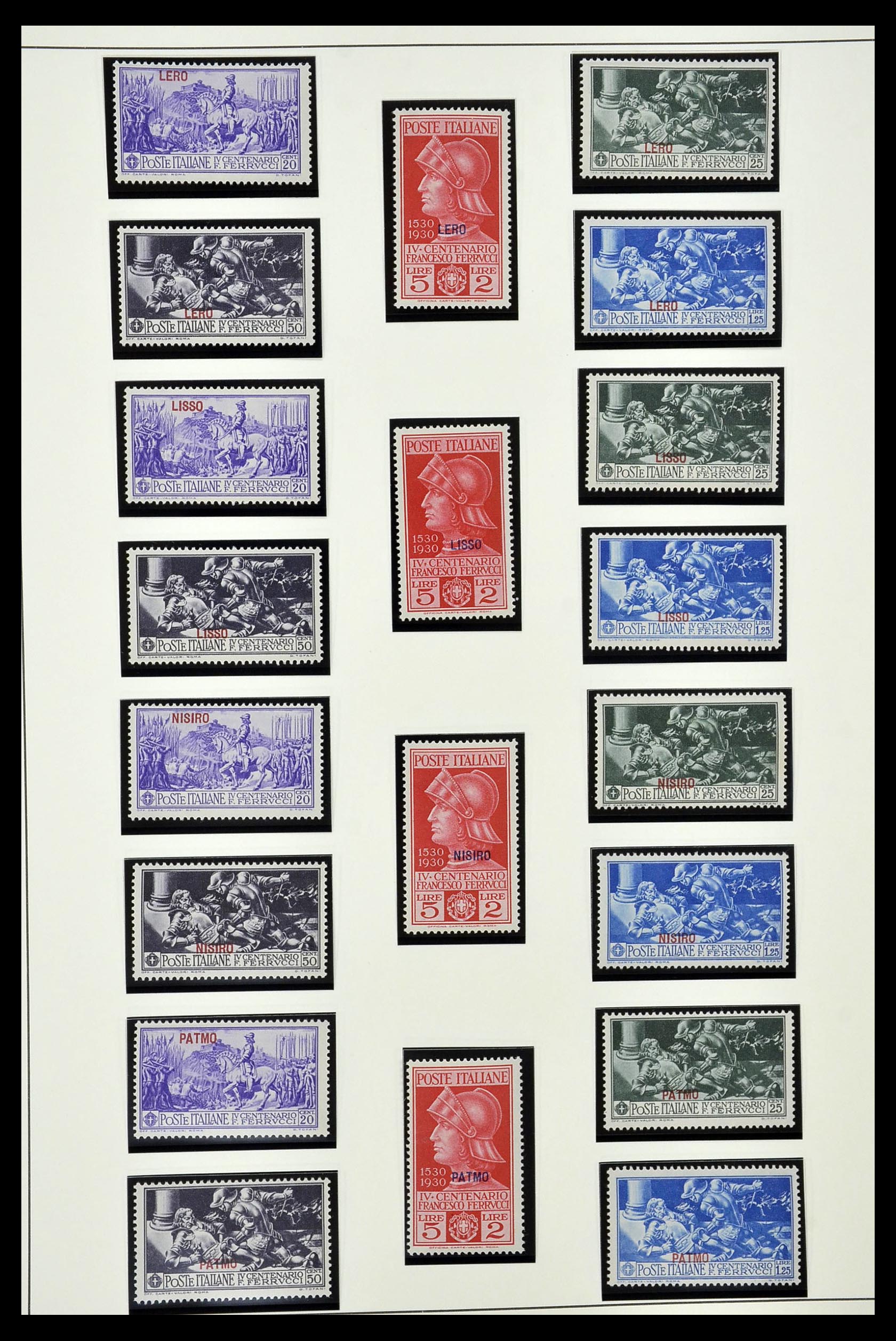 34915 010 - Postzegelverzameling 34915 Italiaans Egeïsche eilanden 1912-1944.