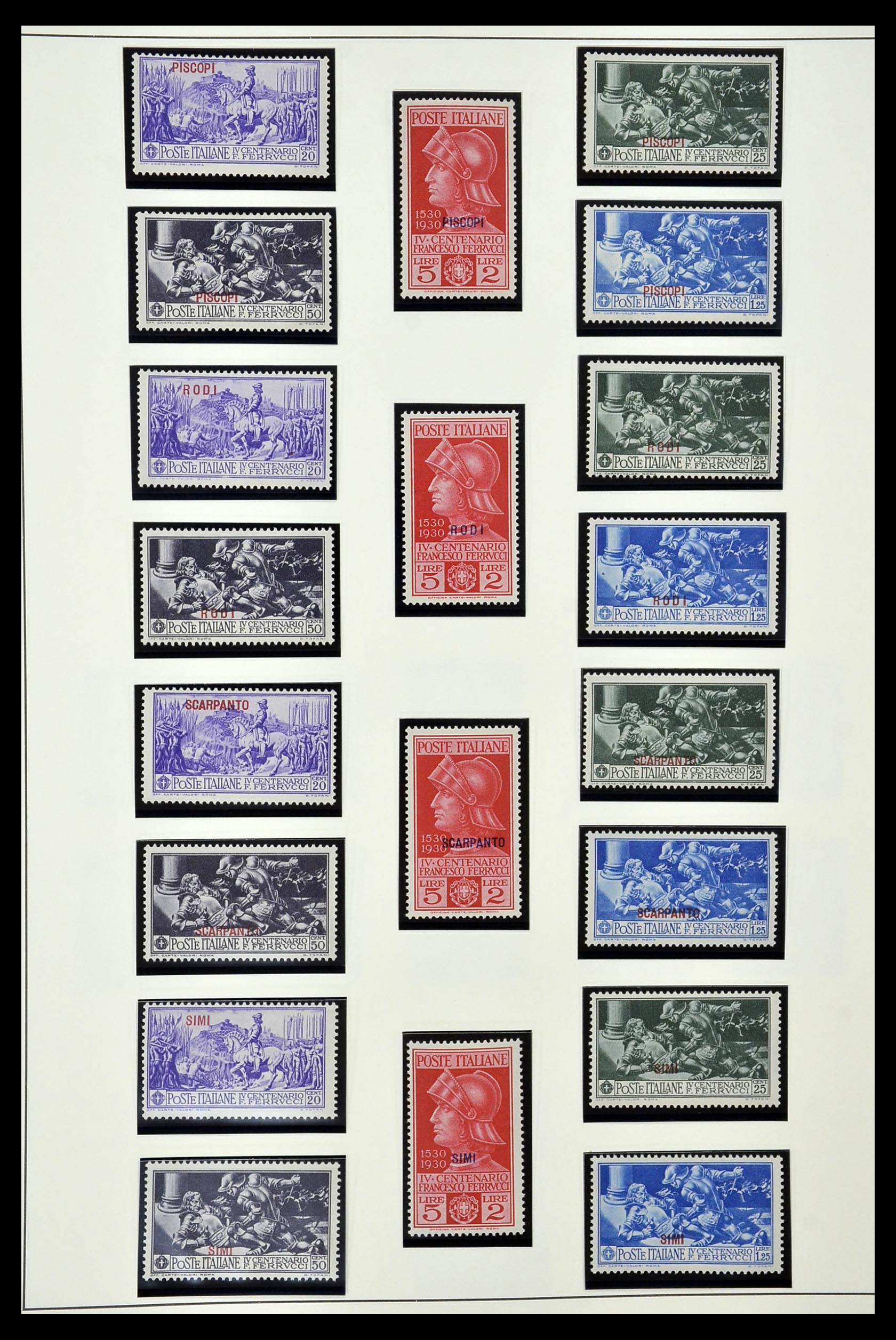 34915 011 - Postzegelverzameling 34915 Italiaans Egeïsche eilanden 1912-1944.