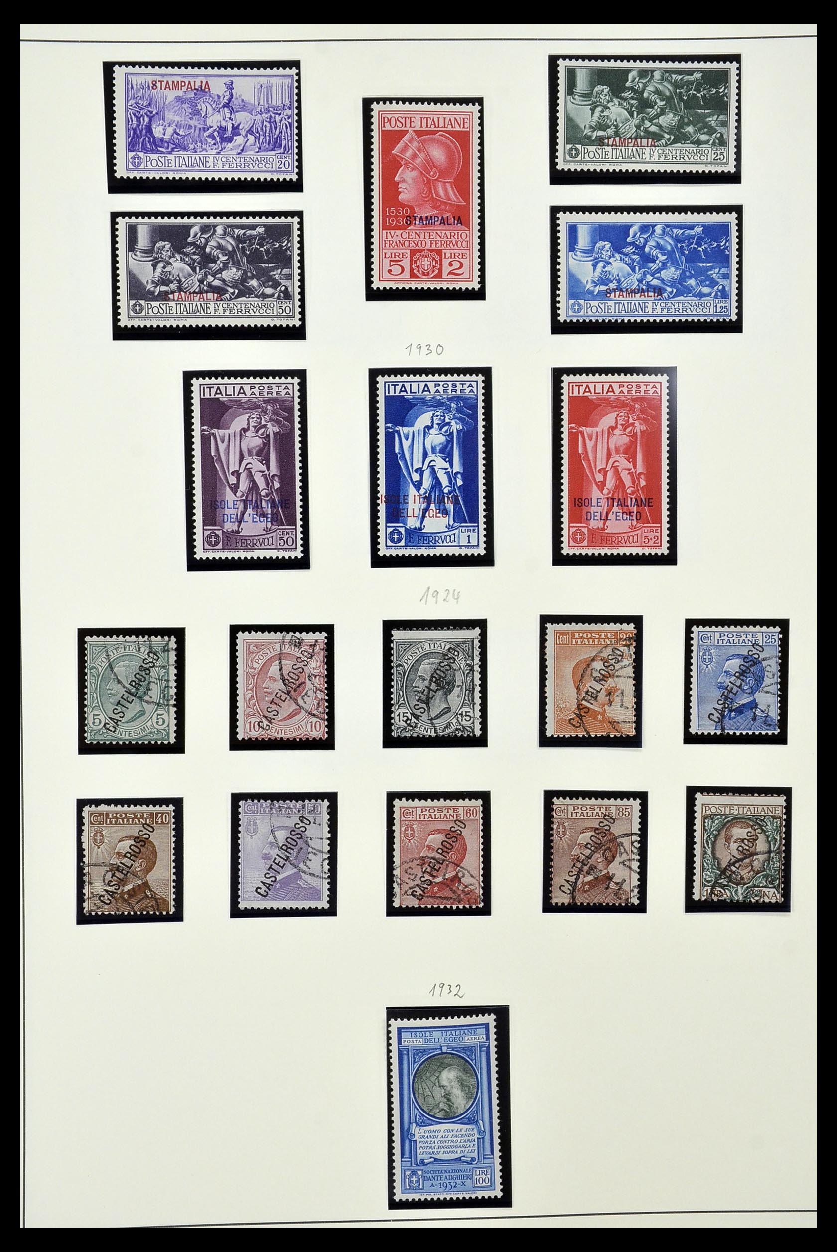 34915 012 - Postzegelverzameling 34915 Italiaans Egeïsche eilanden 1912-1944.