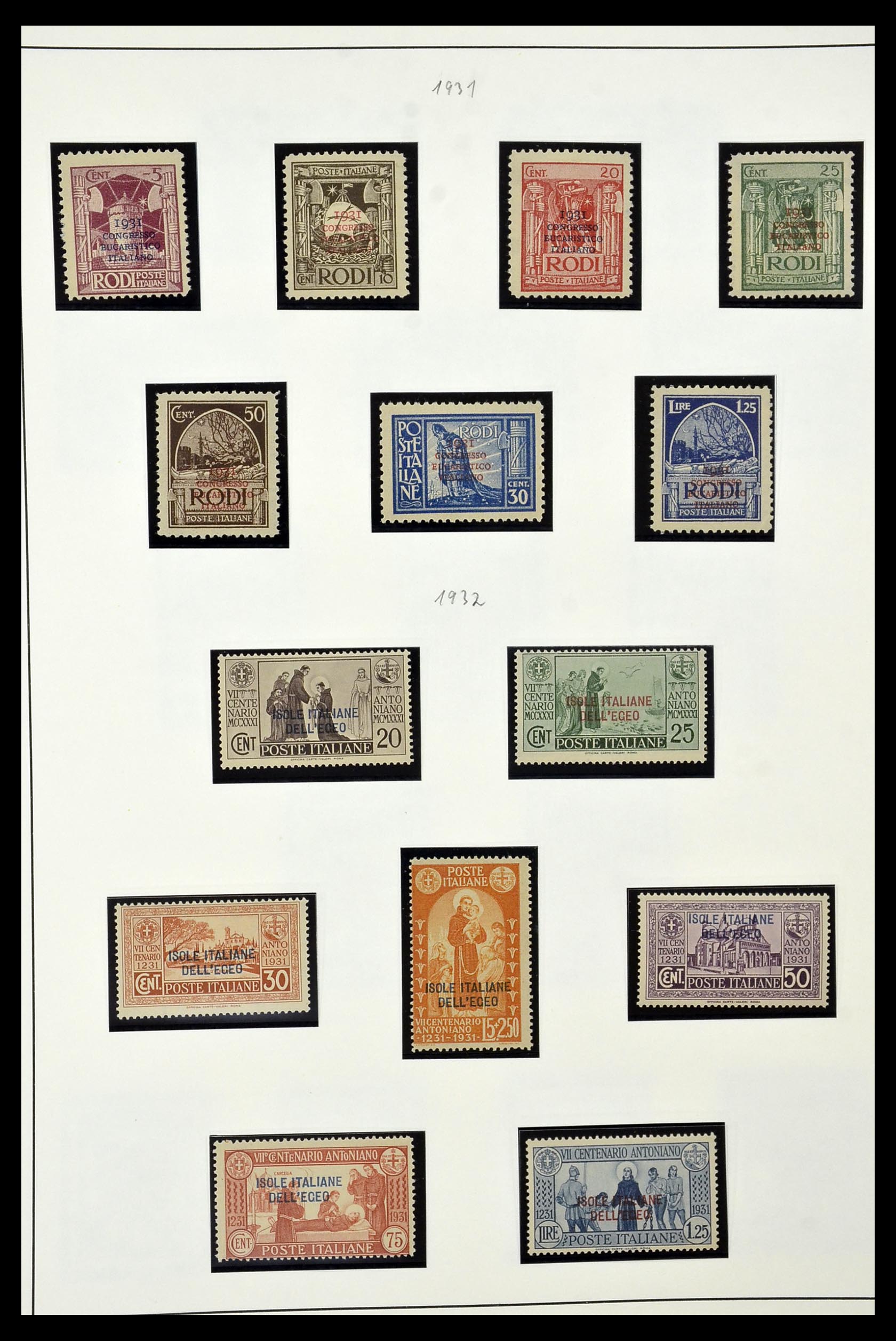 34915 015 - Postzegelverzameling 34915 Italiaans Egeïsche eilanden 1912-1944.