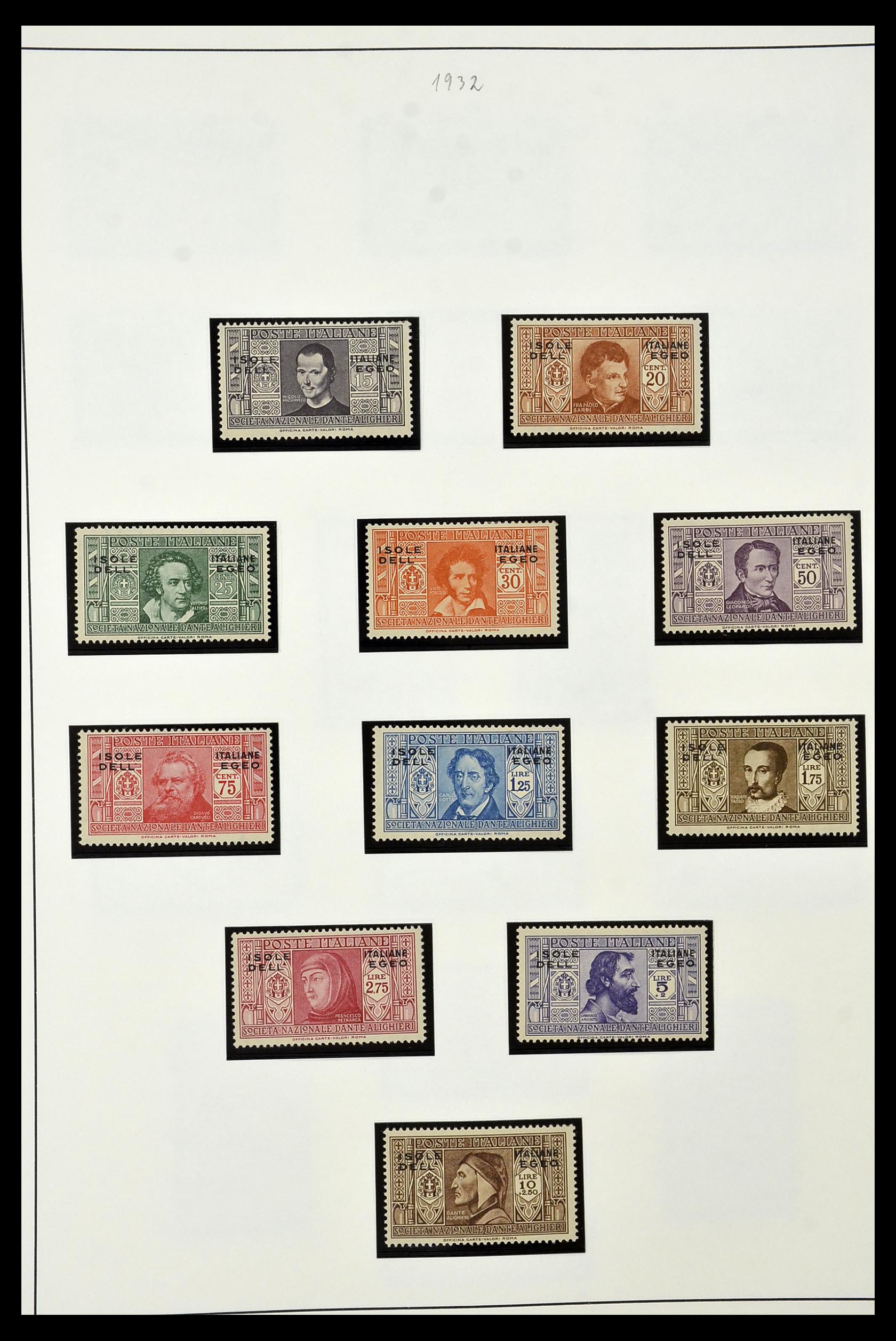 34915 017 - Postzegelverzameling 34915 Italiaans Egeïsche eilanden 1912-1944.