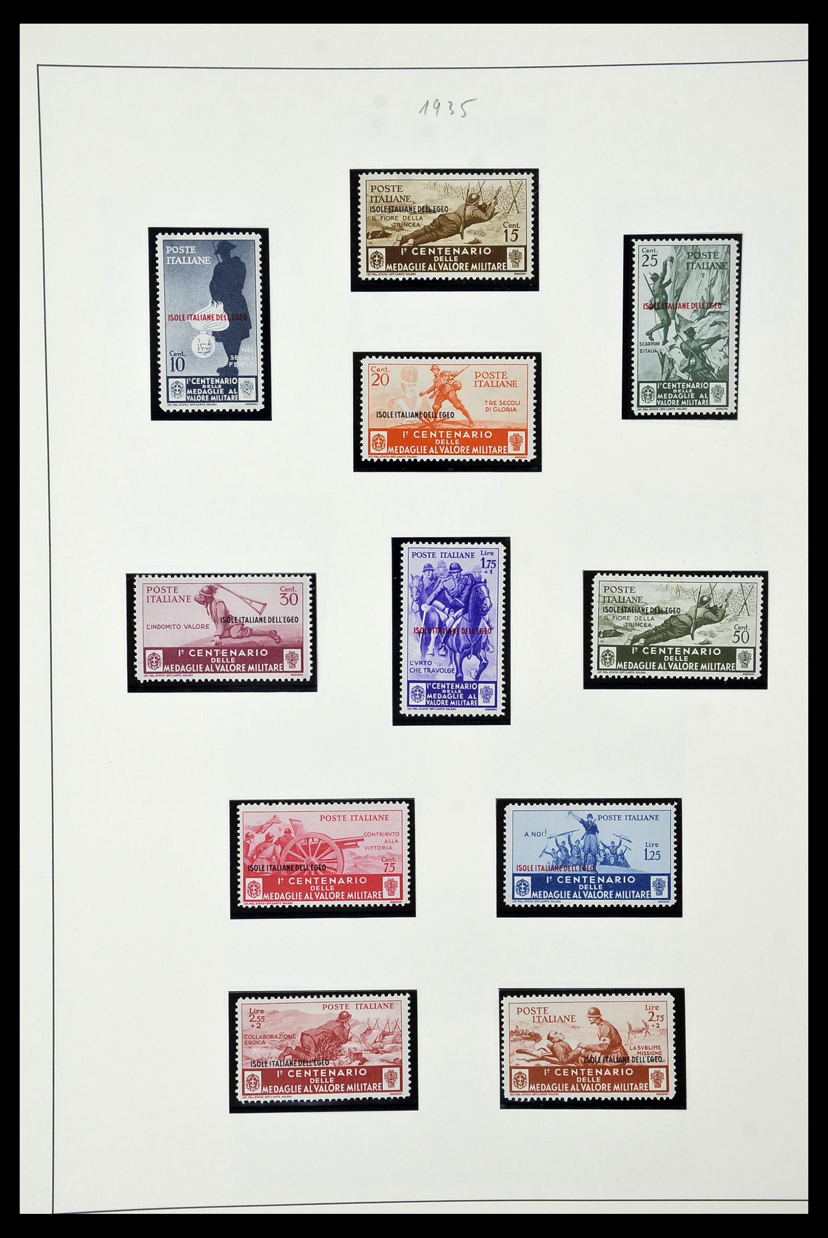 34915 049 - Postzegelverzameling 34915 Italiaans Egeïsche eilanden 1912-1944.