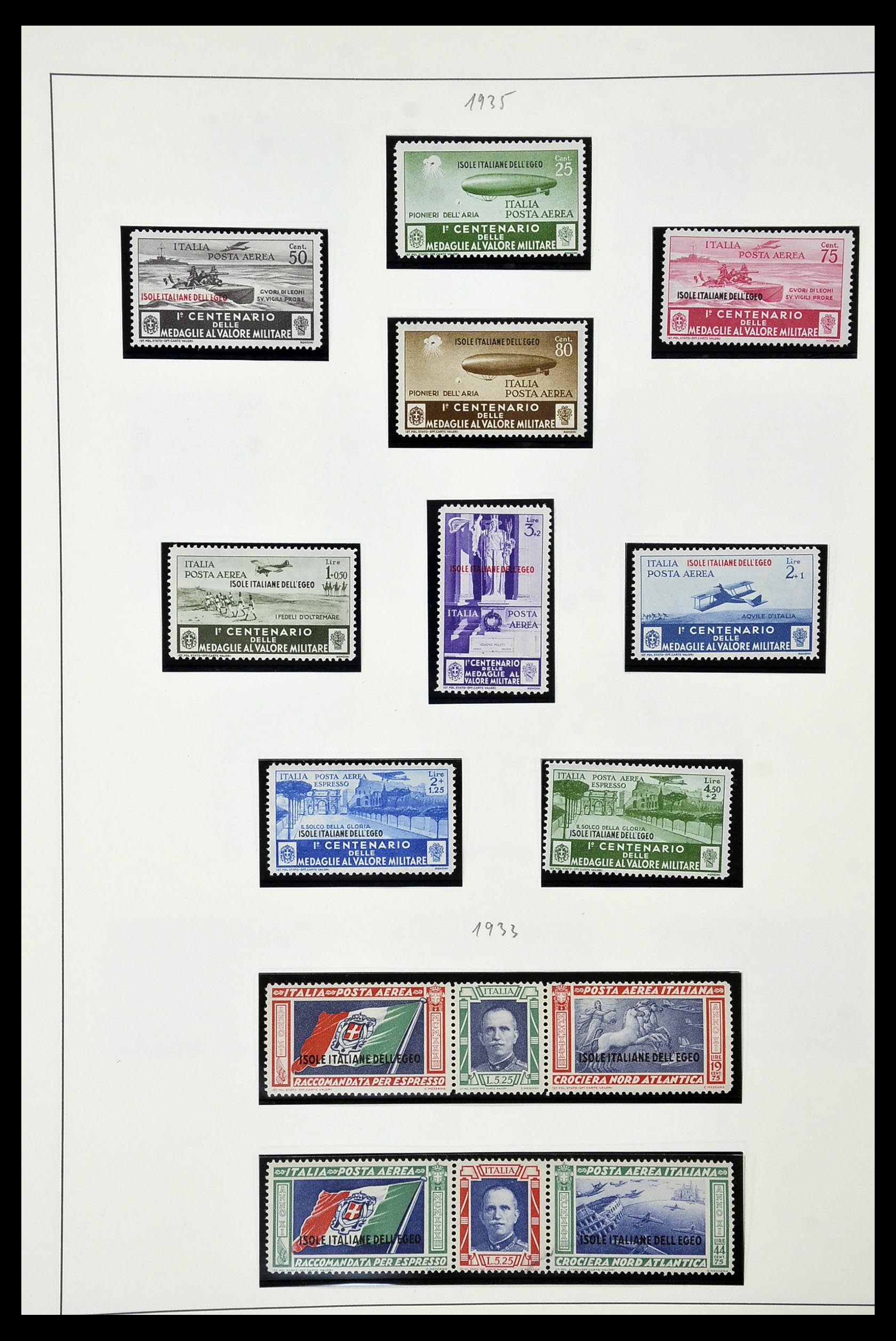 34915 050 - Postzegelverzameling 34915 Italiaans Egeïsche eilanden 1912-1944.