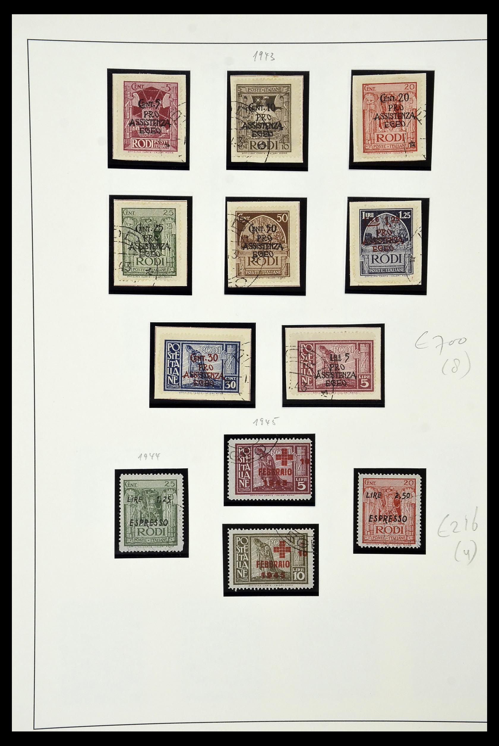 34915 053 - Postzegelverzameling 34915 Italiaans Egeïsche eilanden 1912-1944.