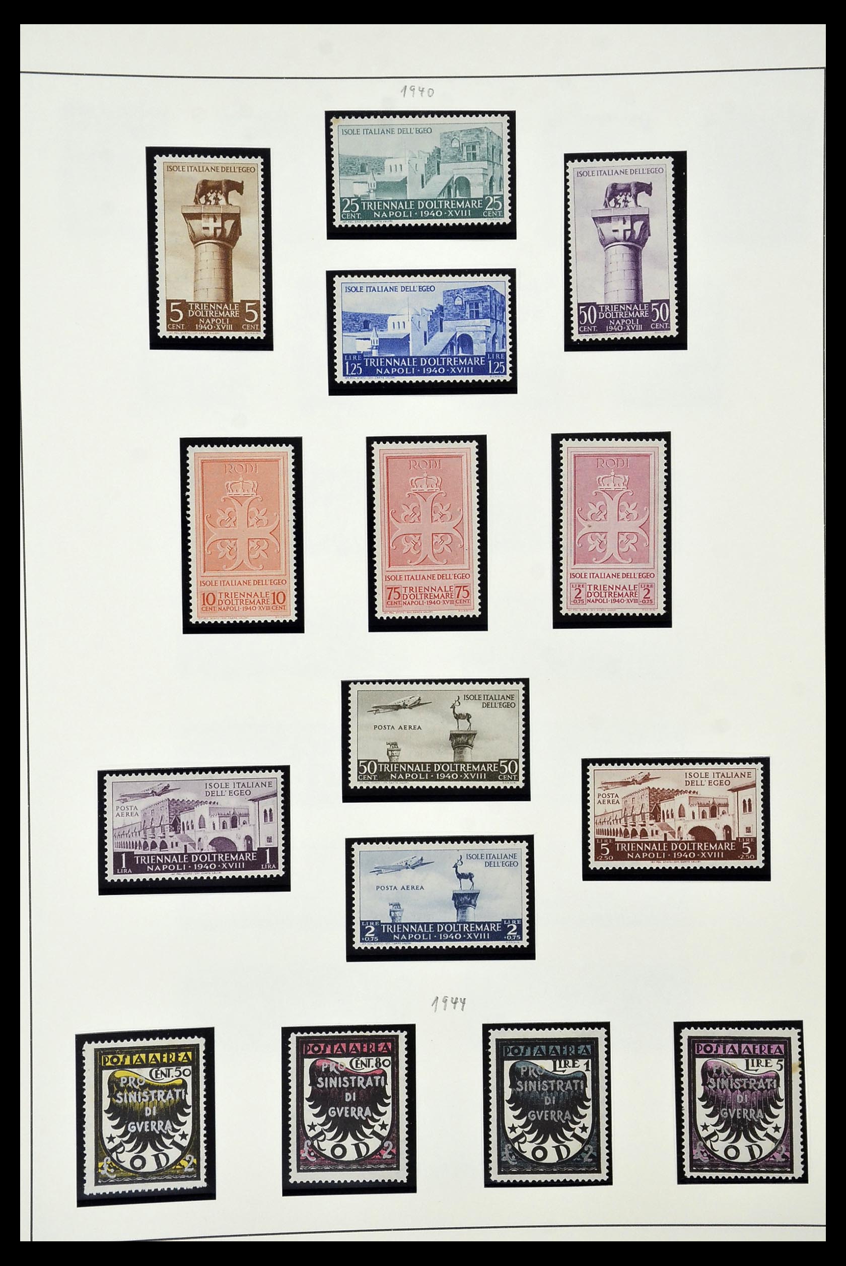 34915 054 - Postzegelverzameling 34915 Italiaans Egeïsche eilanden 1912-1944.