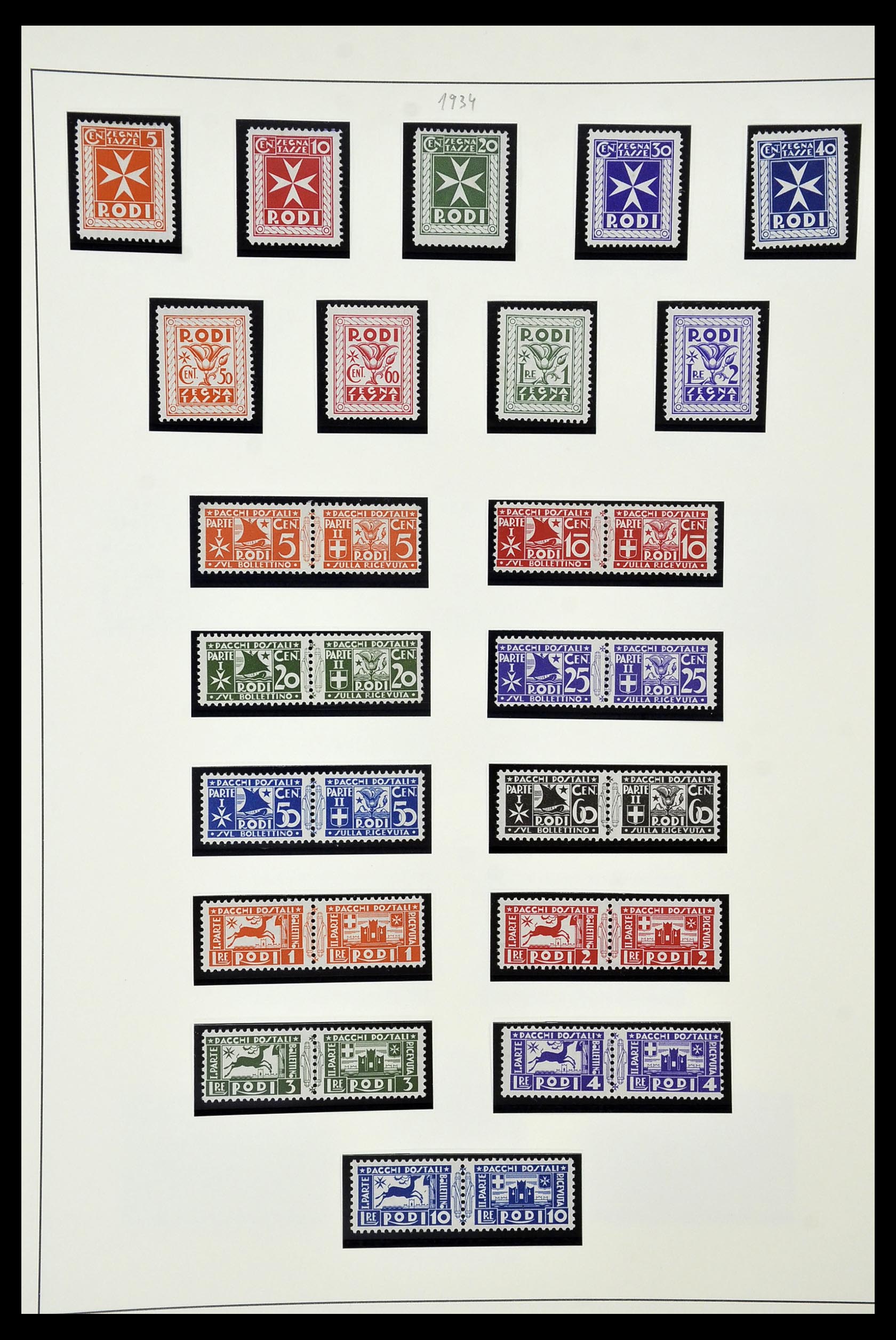 34915 055 - Postzegelverzameling 34915 Italiaans Egeïsche eilanden 1912-1944.
