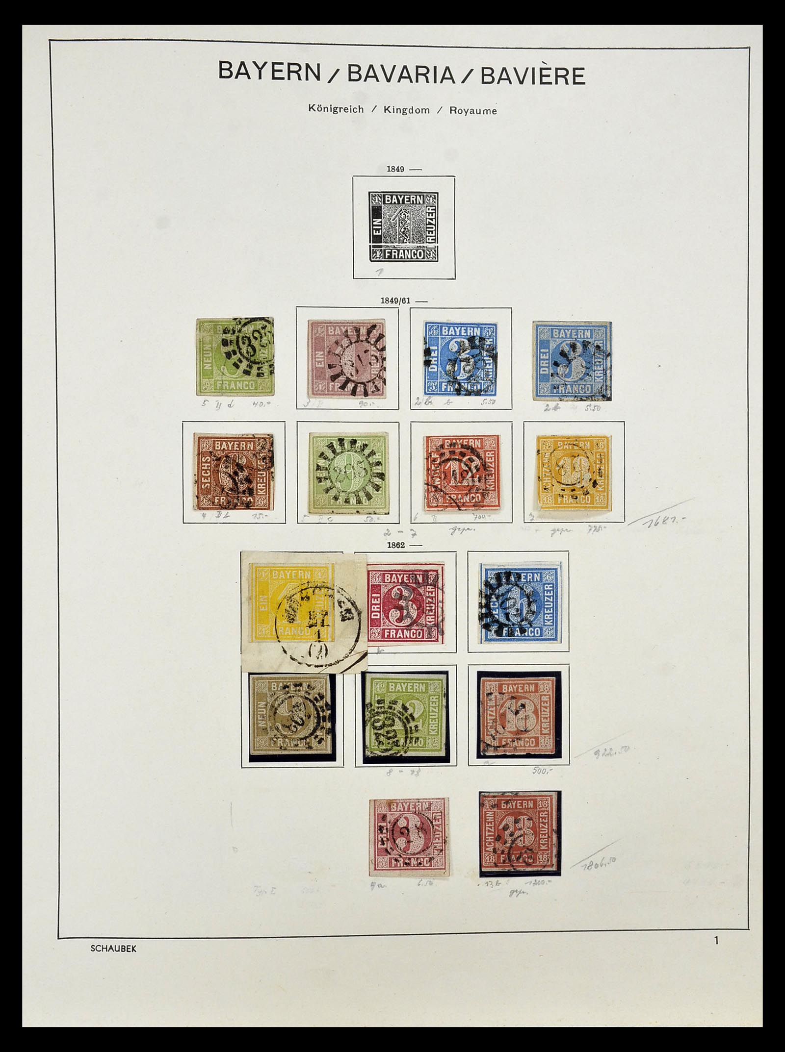 34916 003 - Postzegelverzameling 34916 Oud Duitse Staten 1849-1920.