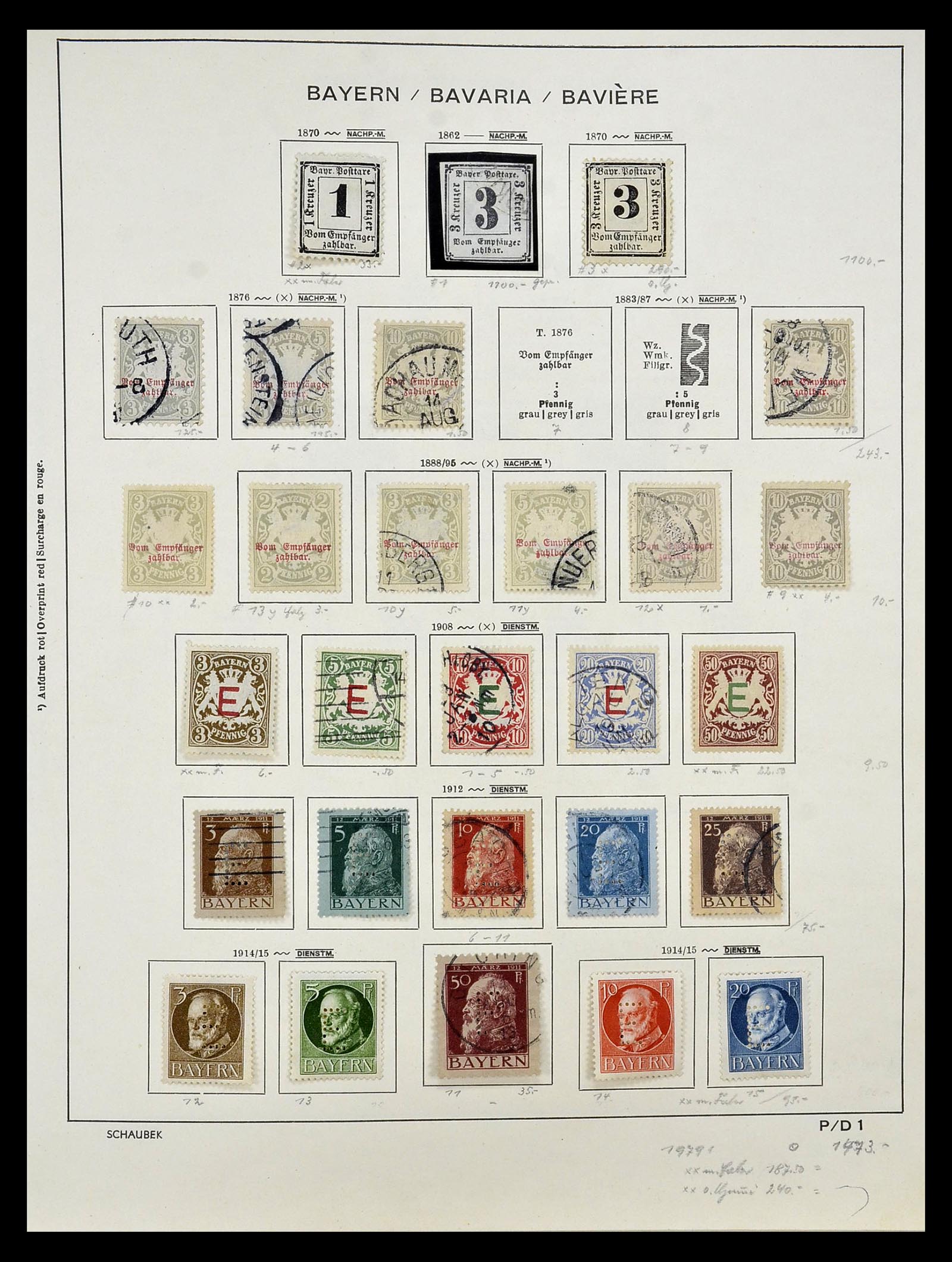34916 019 - Postzegelverzameling 34916 Oud Duitse Staten 1849-1920.