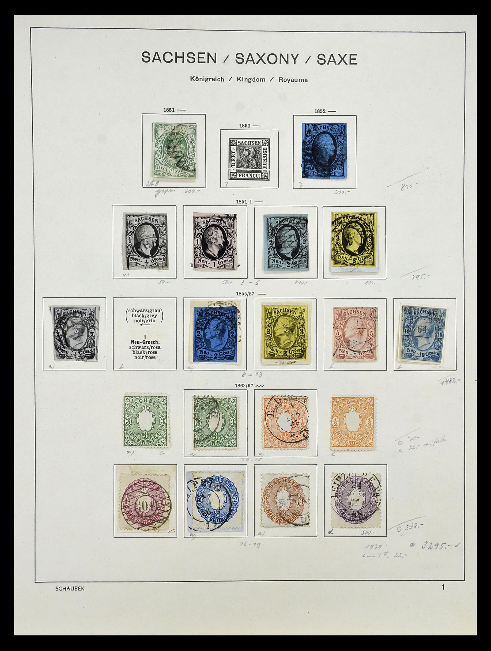 34916 028 - Postzegelverzameling 34916 Oud Duitse Staten 1849-1920.
