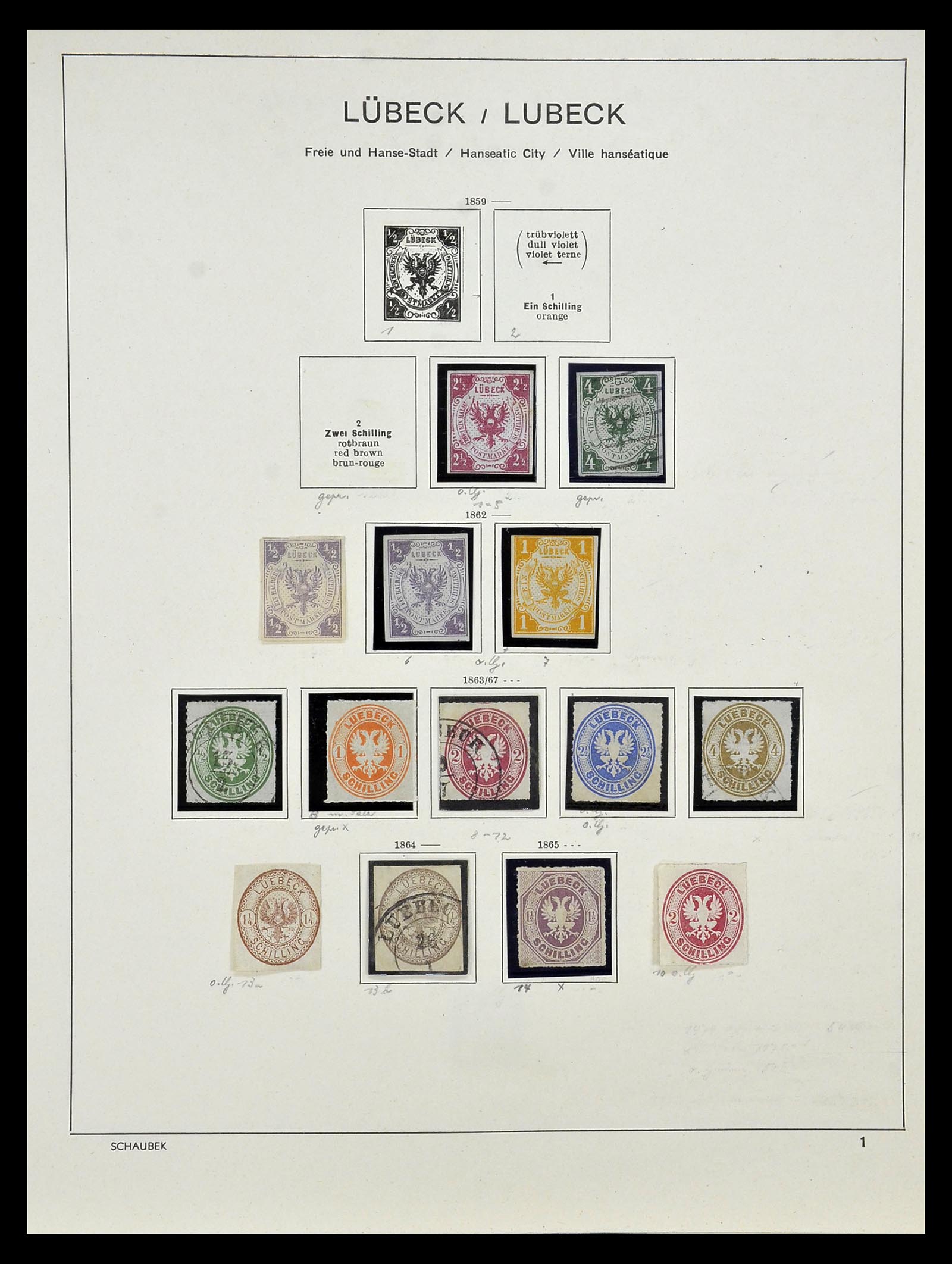34916 033 - Postzegelverzameling 34916 Oud Duitse Staten 1849-1920.