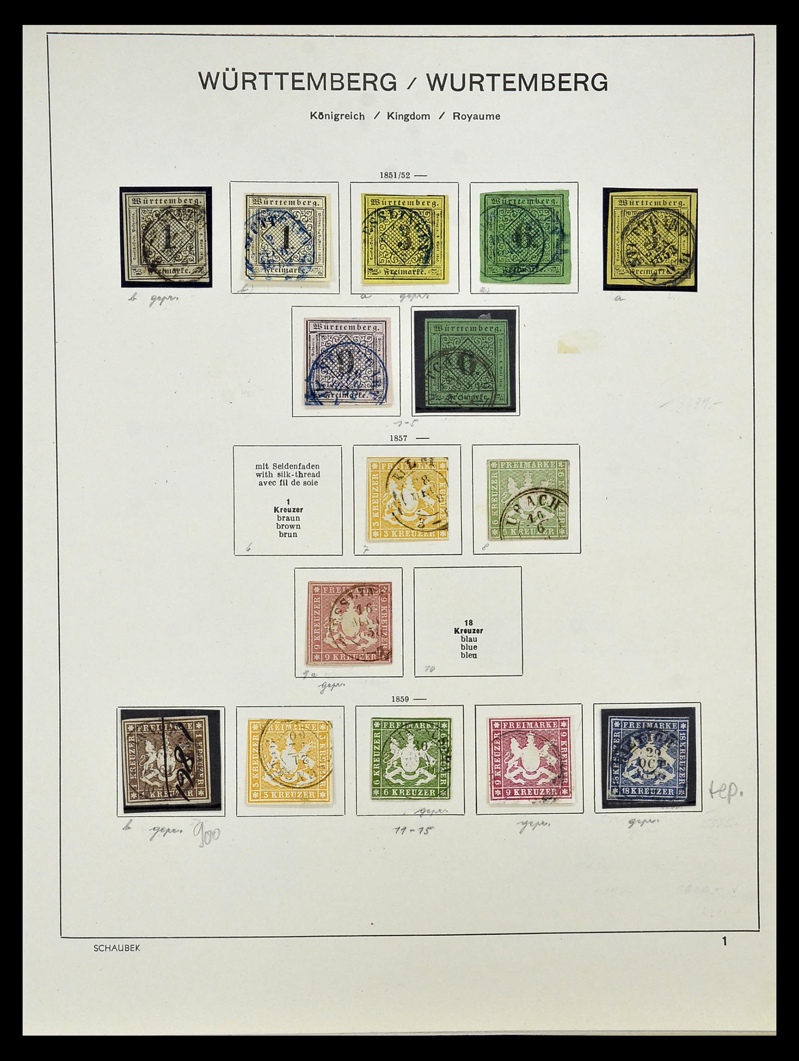 34916 036 - Postzegelverzameling 34916 Oud Duitse Staten 1849-1920.