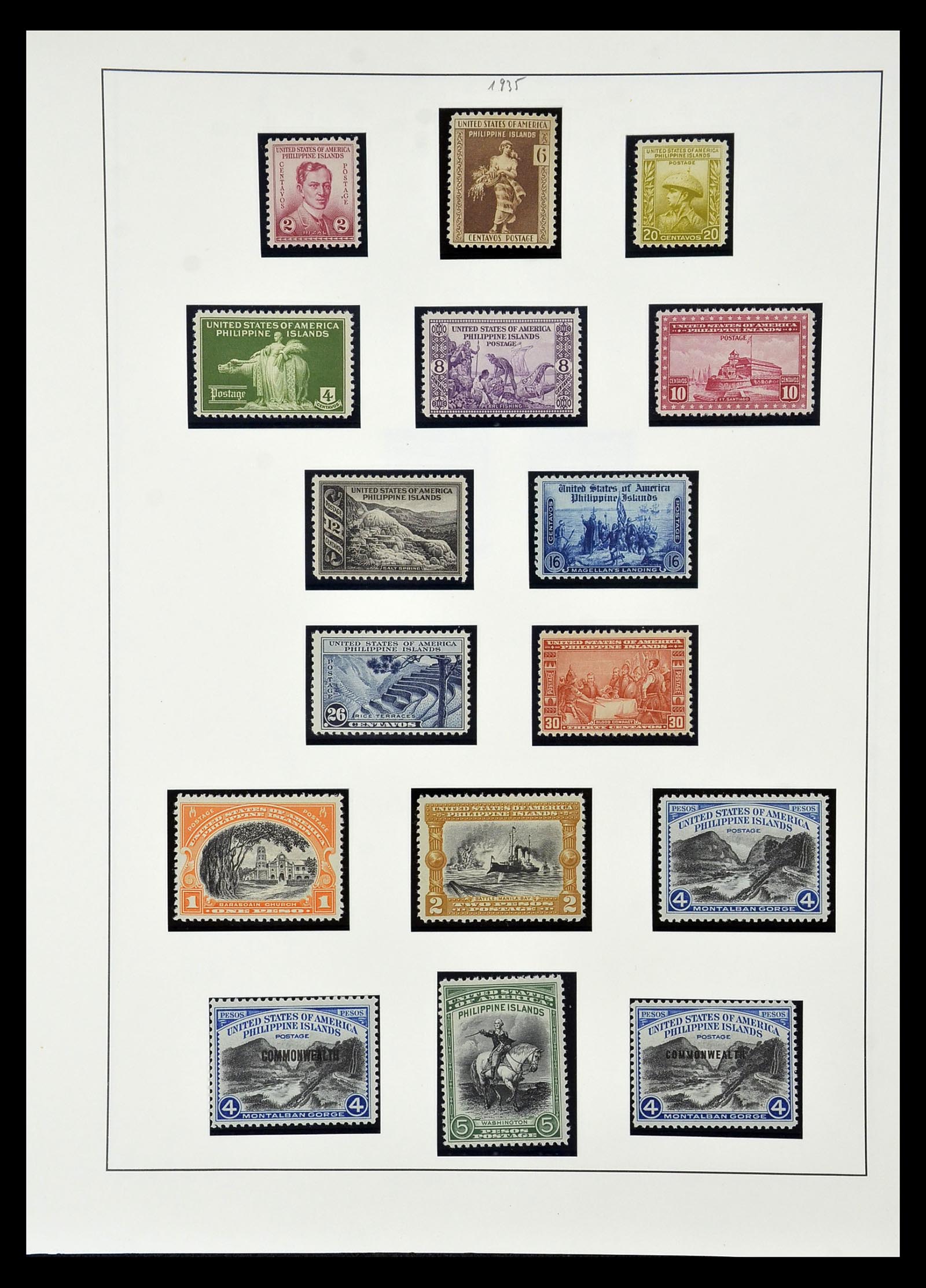 34917 007 - Postzegelverzameling 34917 Filippijnen 1899-1945.