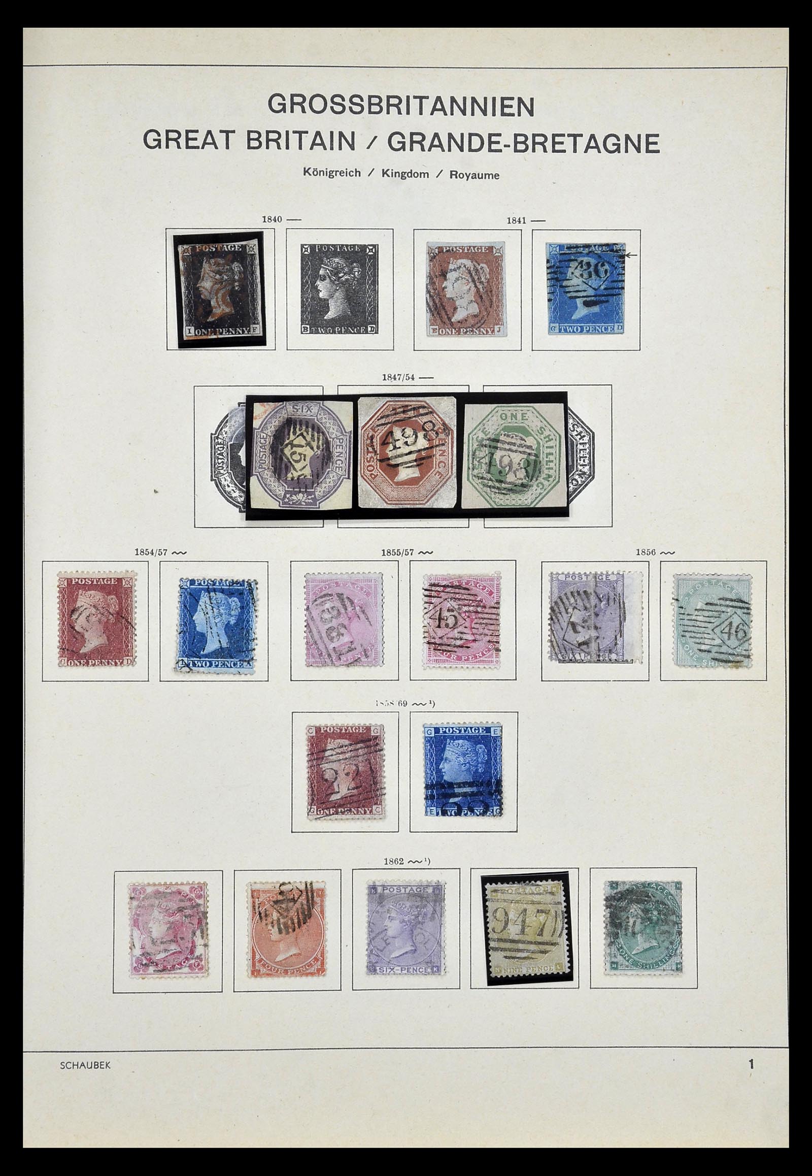 34923 001 - Postzegelverzameling 34923 Engeland 1840-1964.