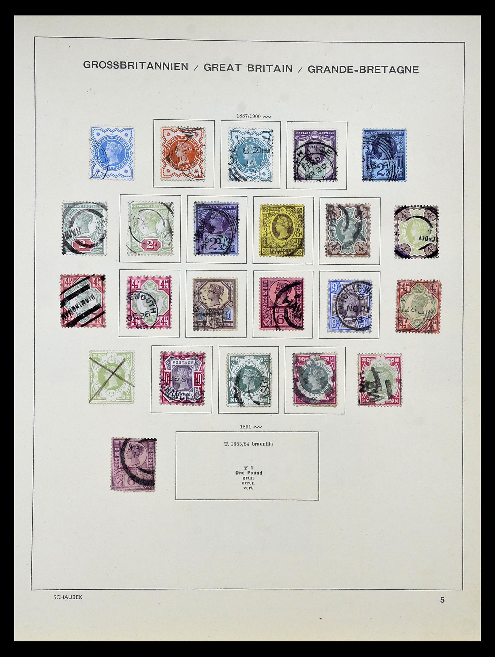 34923 005 - Postzegelverzameling 34923 Engeland 1840-1964.