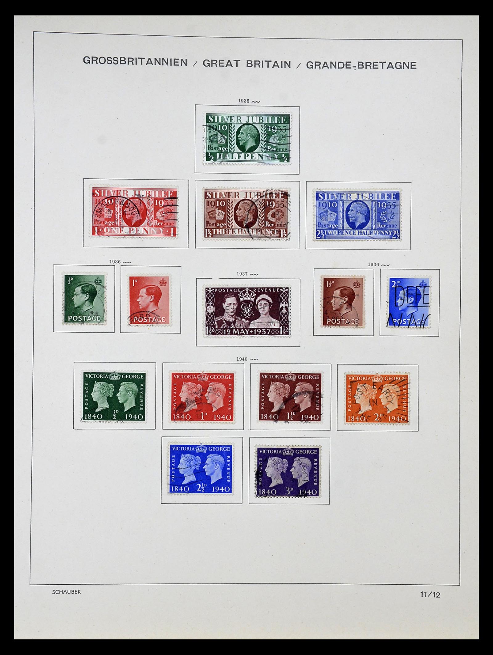 34923 009 - Postzegelverzameling 34923 Engeland 1840-1964.