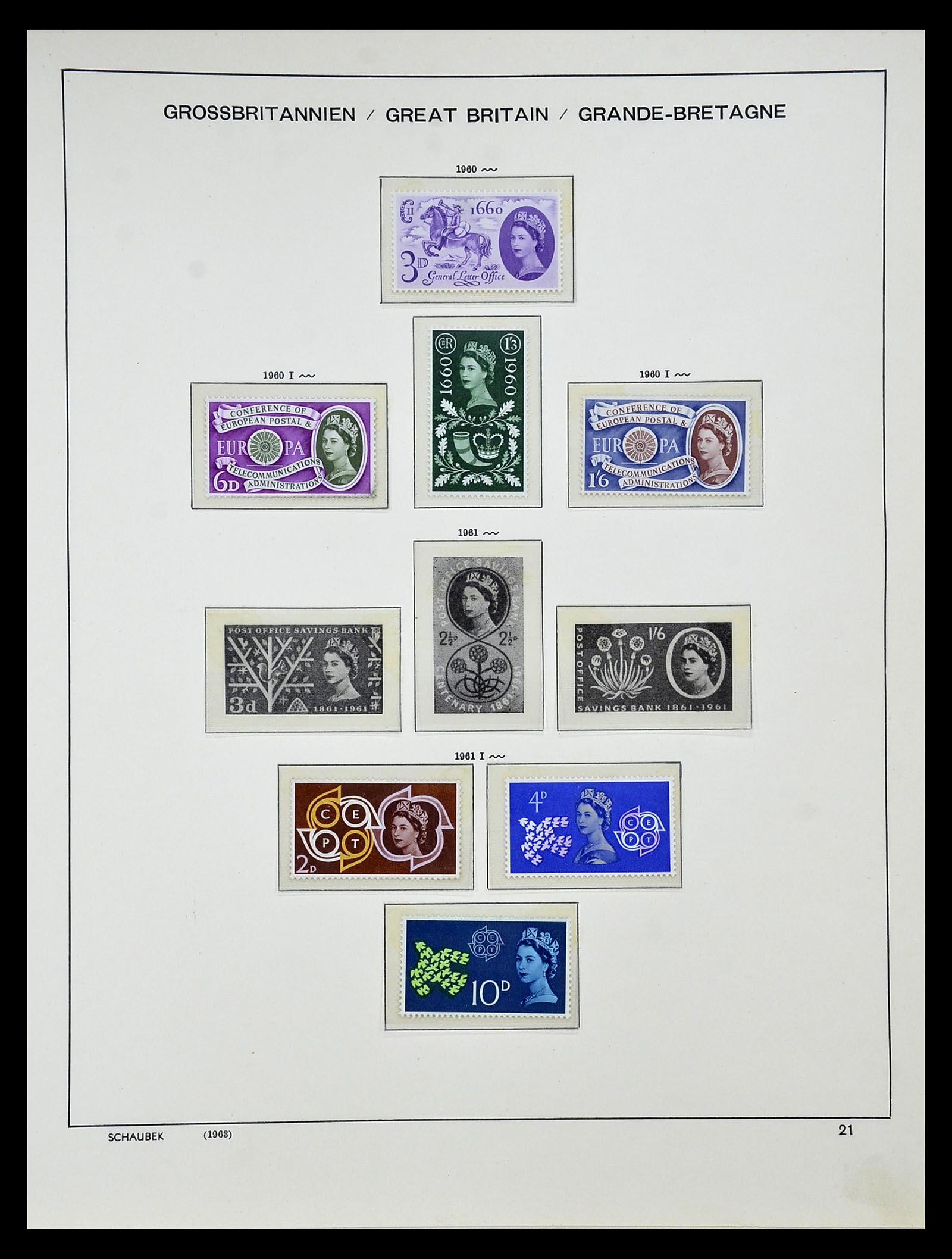 34923 028 - Postzegelverzameling 34923 Engeland 1840-1964.