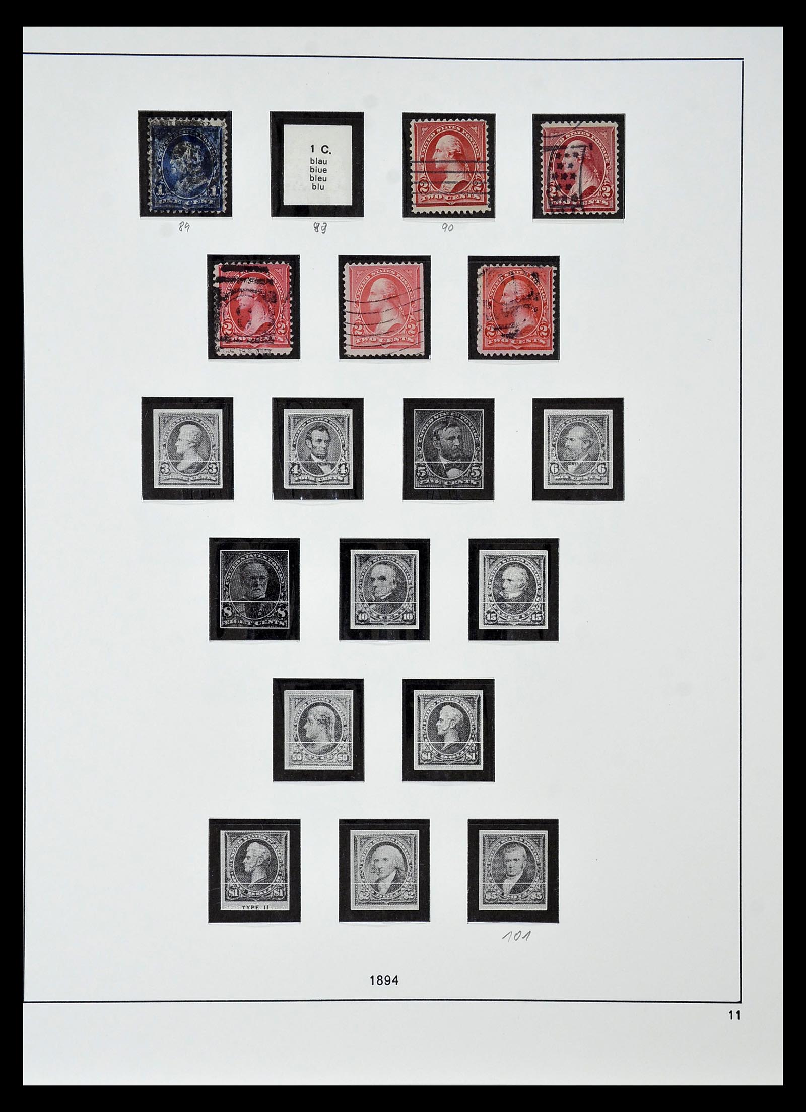 34927 004 - Postzegelverzameling 34927 USA 1869-1990.
