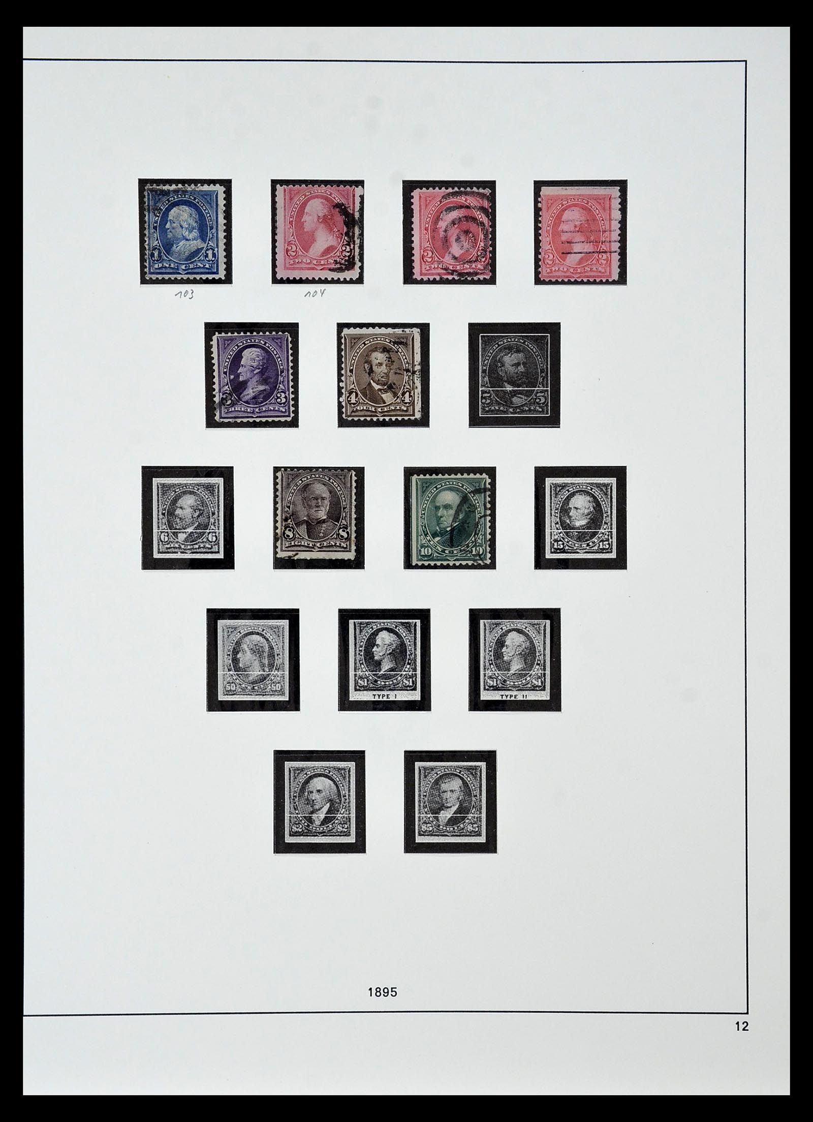 34927 005 - Stamp Collection 34927 USA 1869-1990.