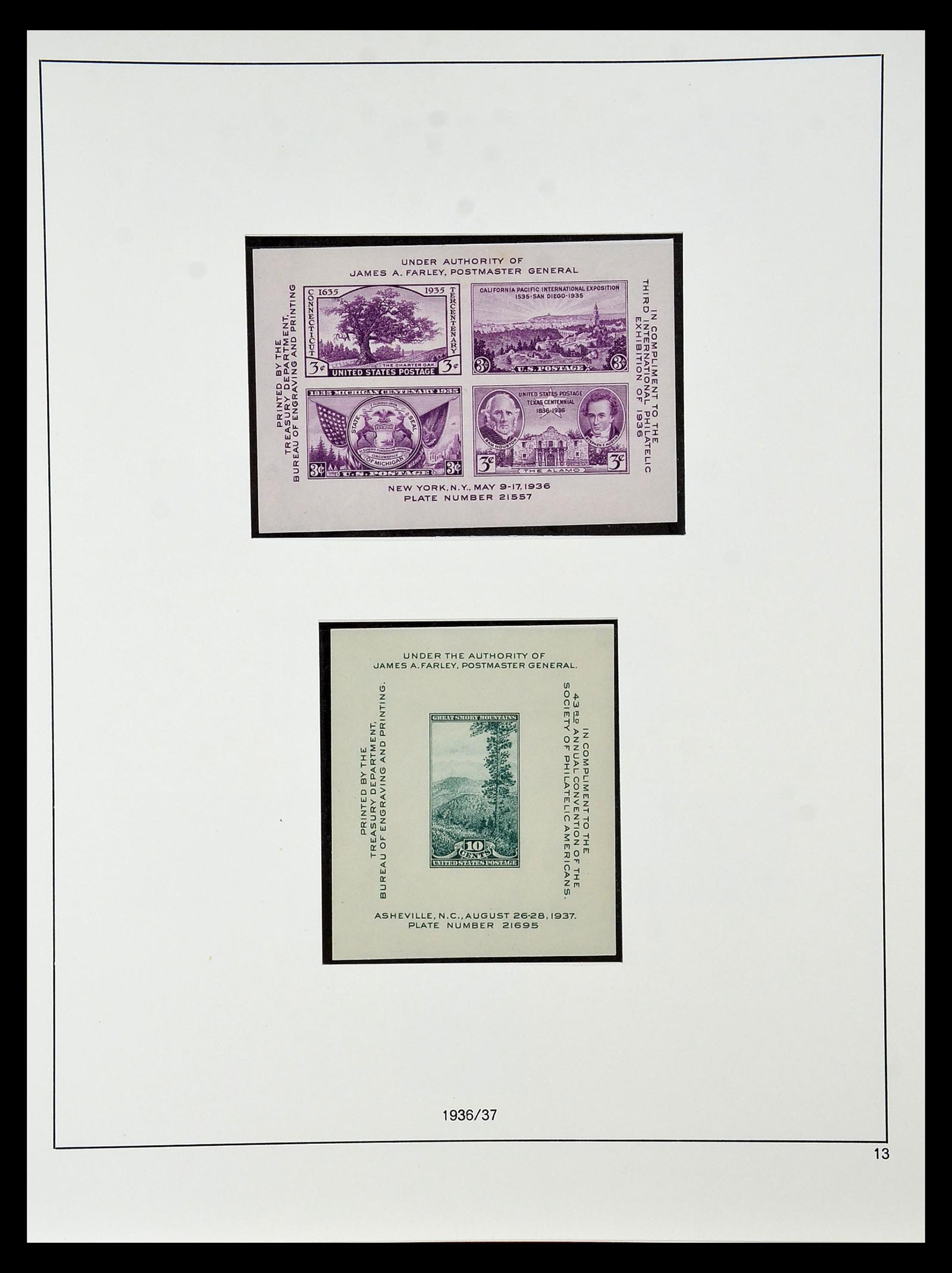 34927 032 - Postzegelverzameling 34927 USA 1869-1990.