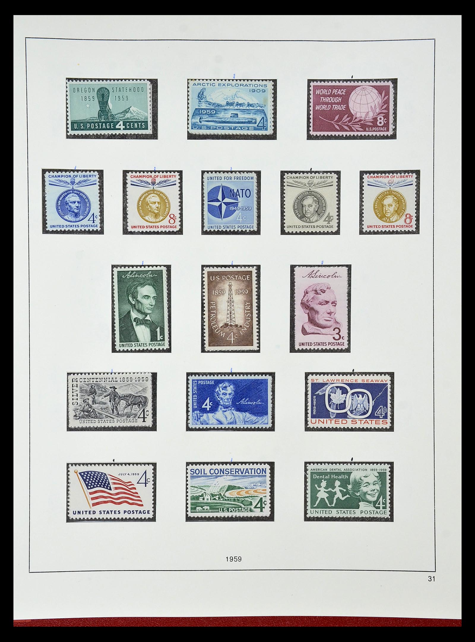 34927 050 - Postzegelverzameling 34927 USA 1869-1990.