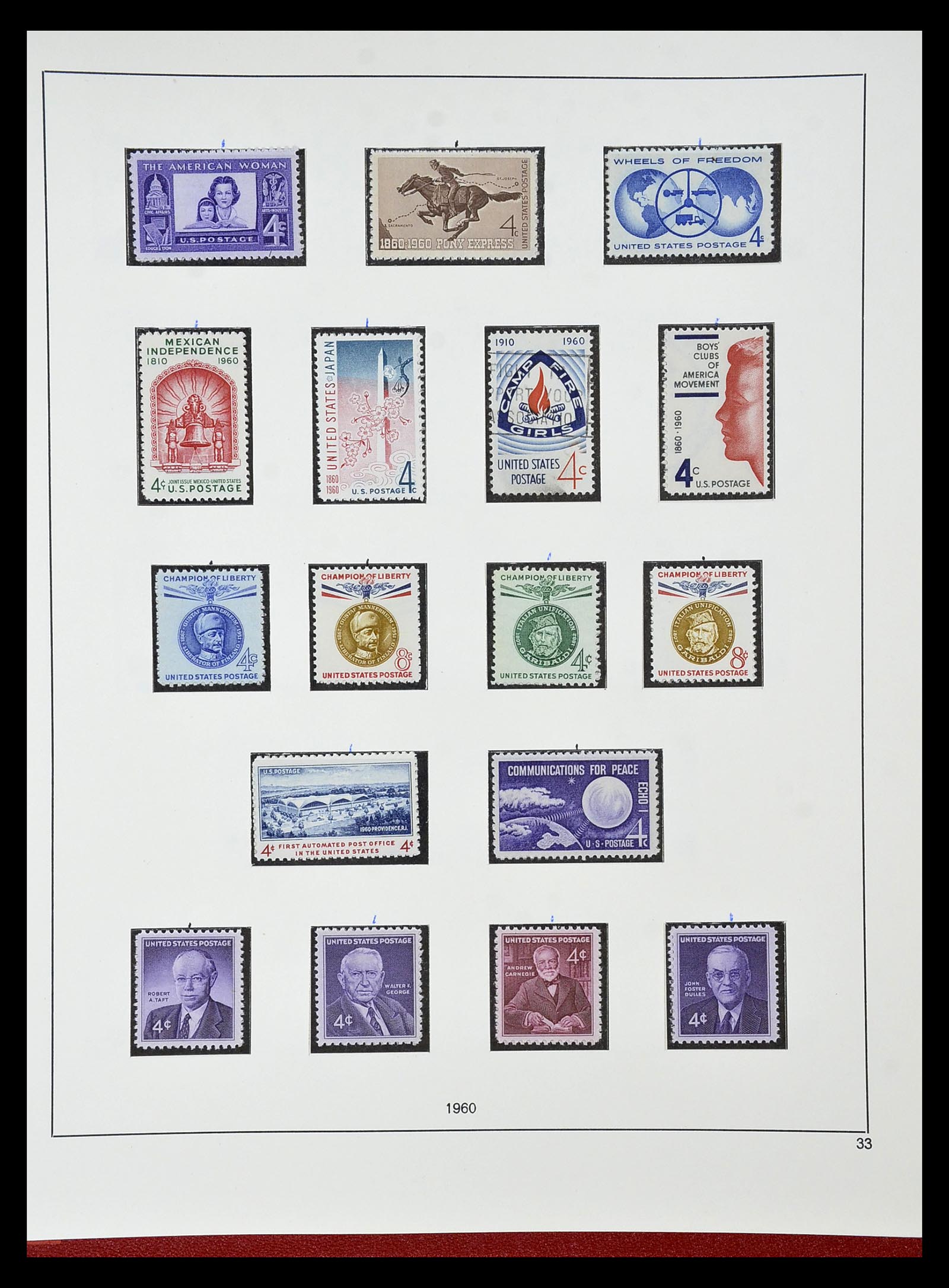 34927 052 - Postzegelverzameling 34927 USA 1869-1990.