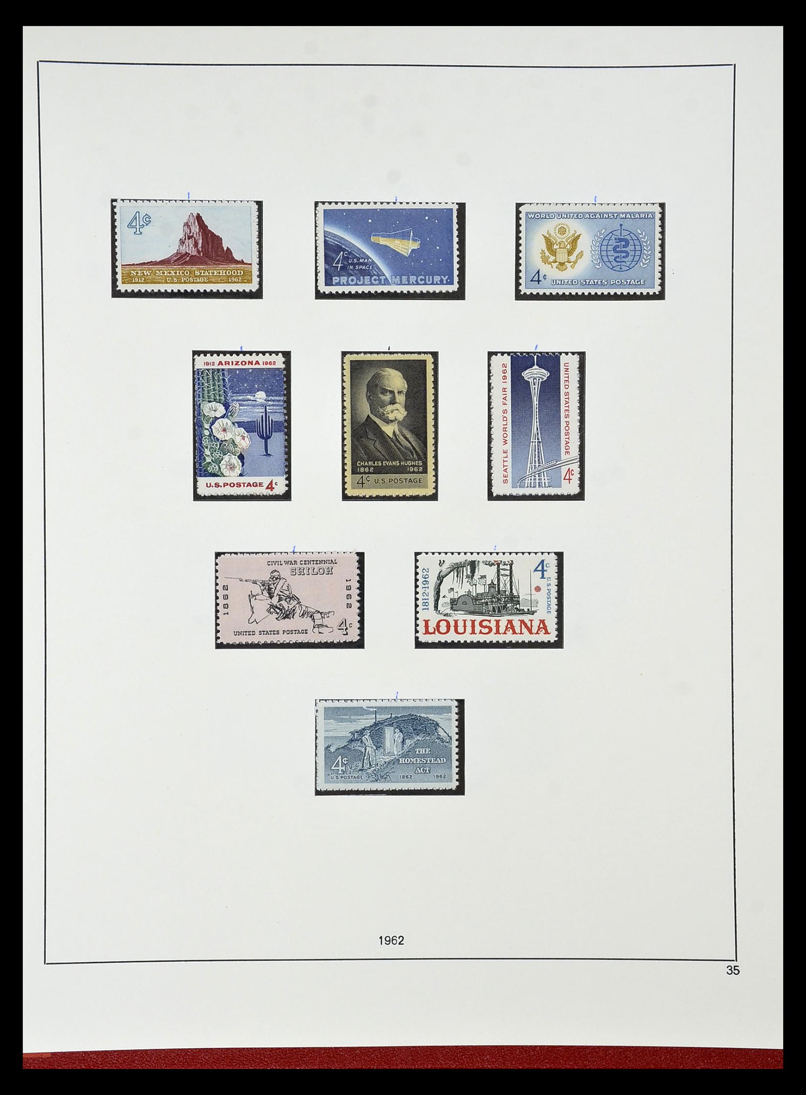 34927 054 - Postzegelverzameling 34927 USA 1869-1990.