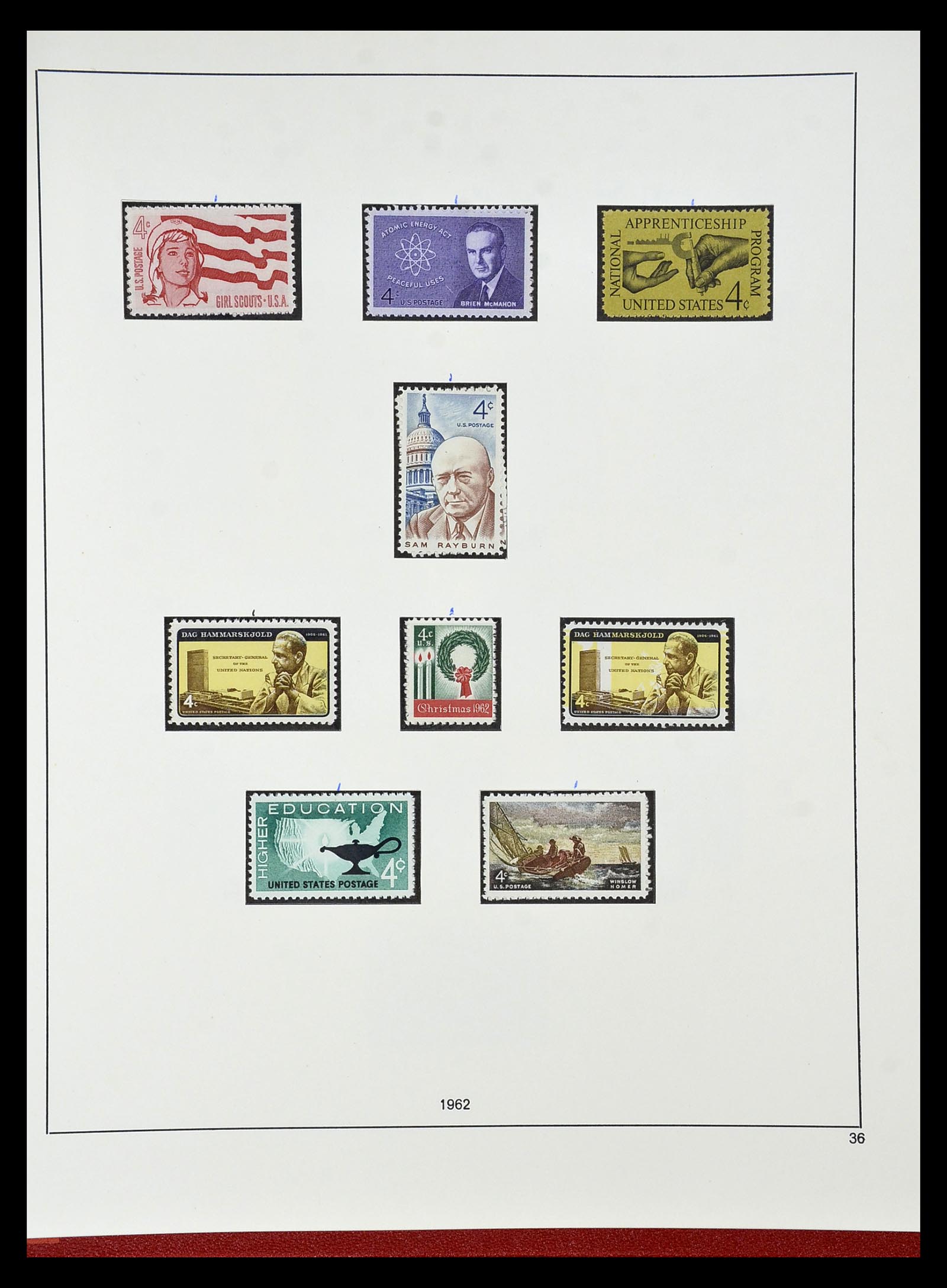 34927 055 - Postzegelverzameling 34927 USA 1869-1990.