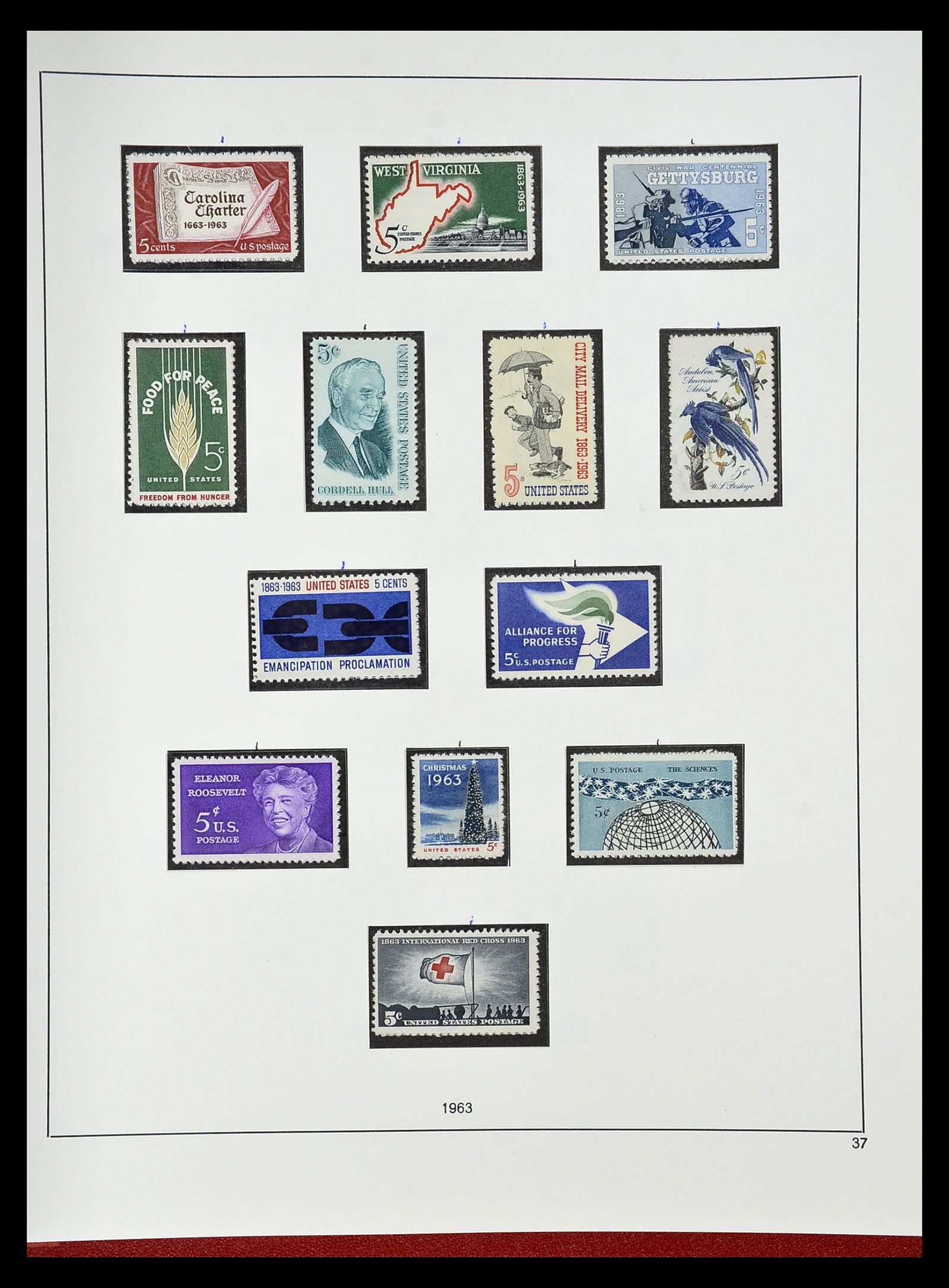 34927 056 - Postzegelverzameling 34927 USA 1869-1990.