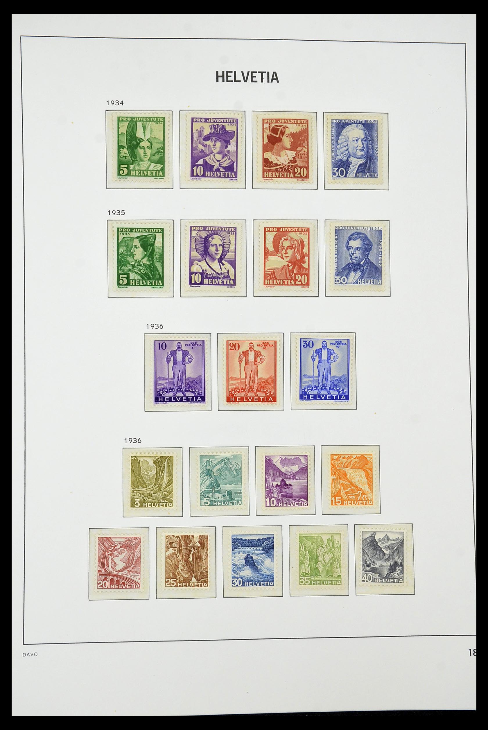 34930 020 - Stamp Collection 34930 Switzerland 1843-2012.