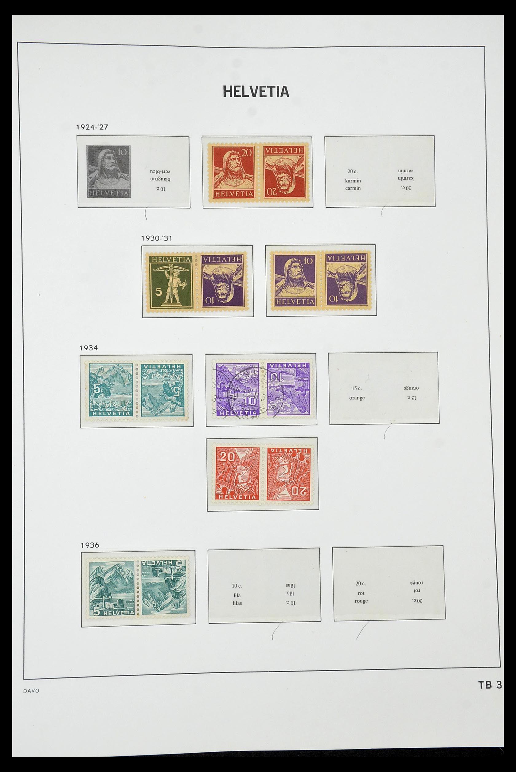 34930 036 - Stamp Collection 34930 Switzerland 1843-2012.