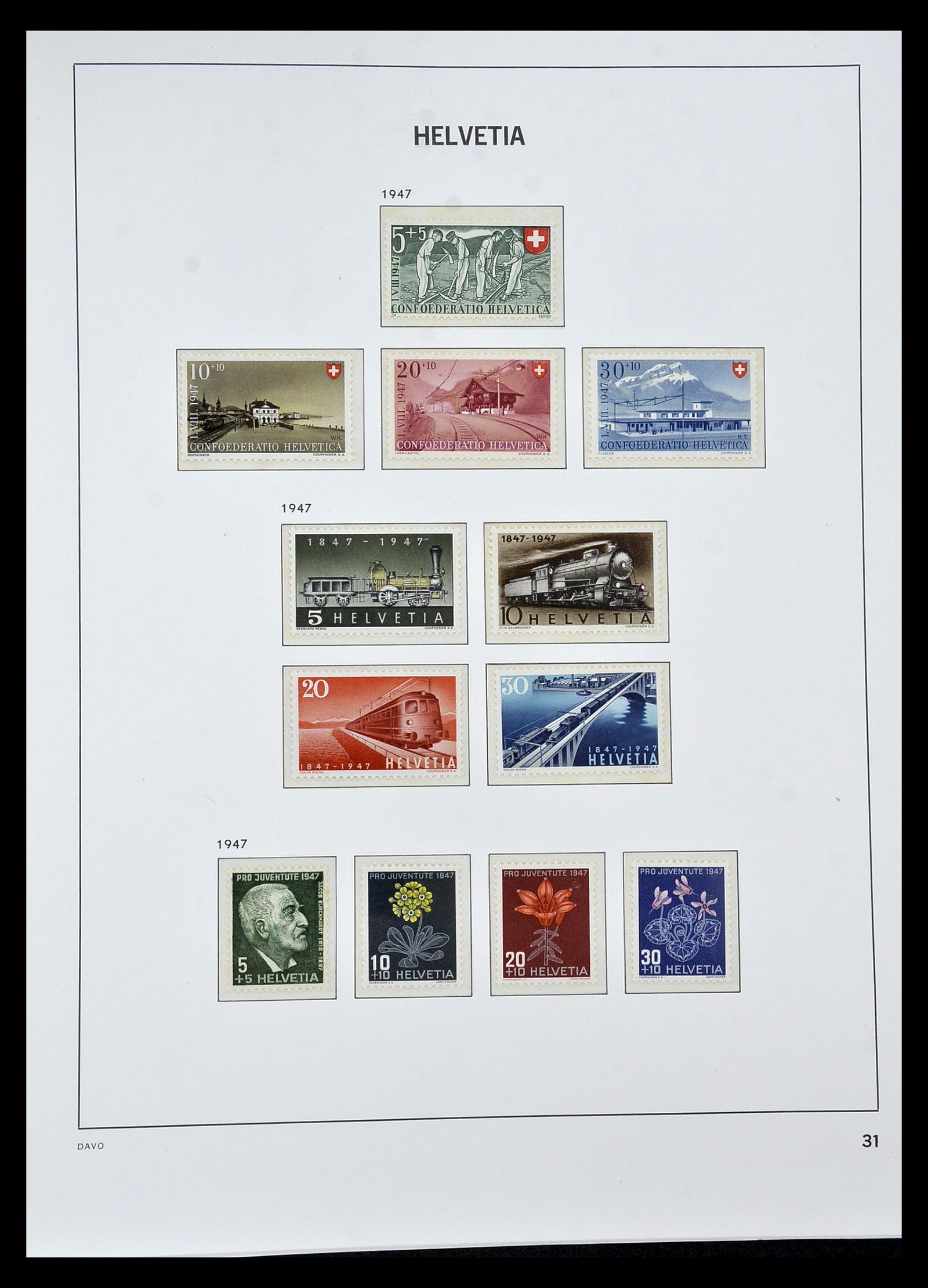 34930 078 - Stamp Collection 34930 Switzerland 1843-2012.