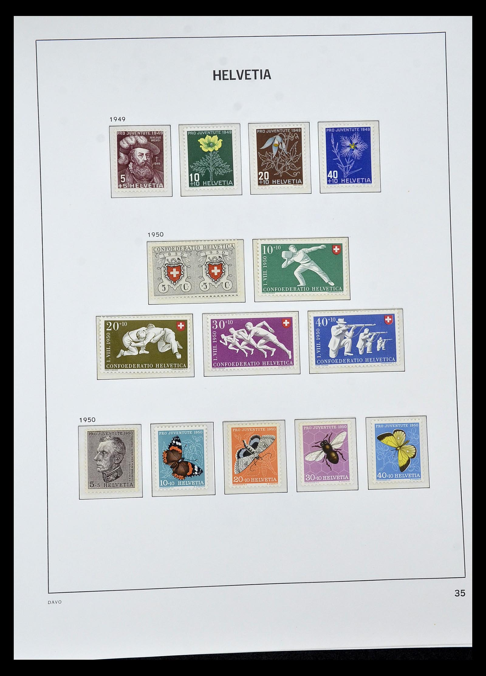 34930 082 - Stamp Collection 34930 Switzerland 1843-2012.