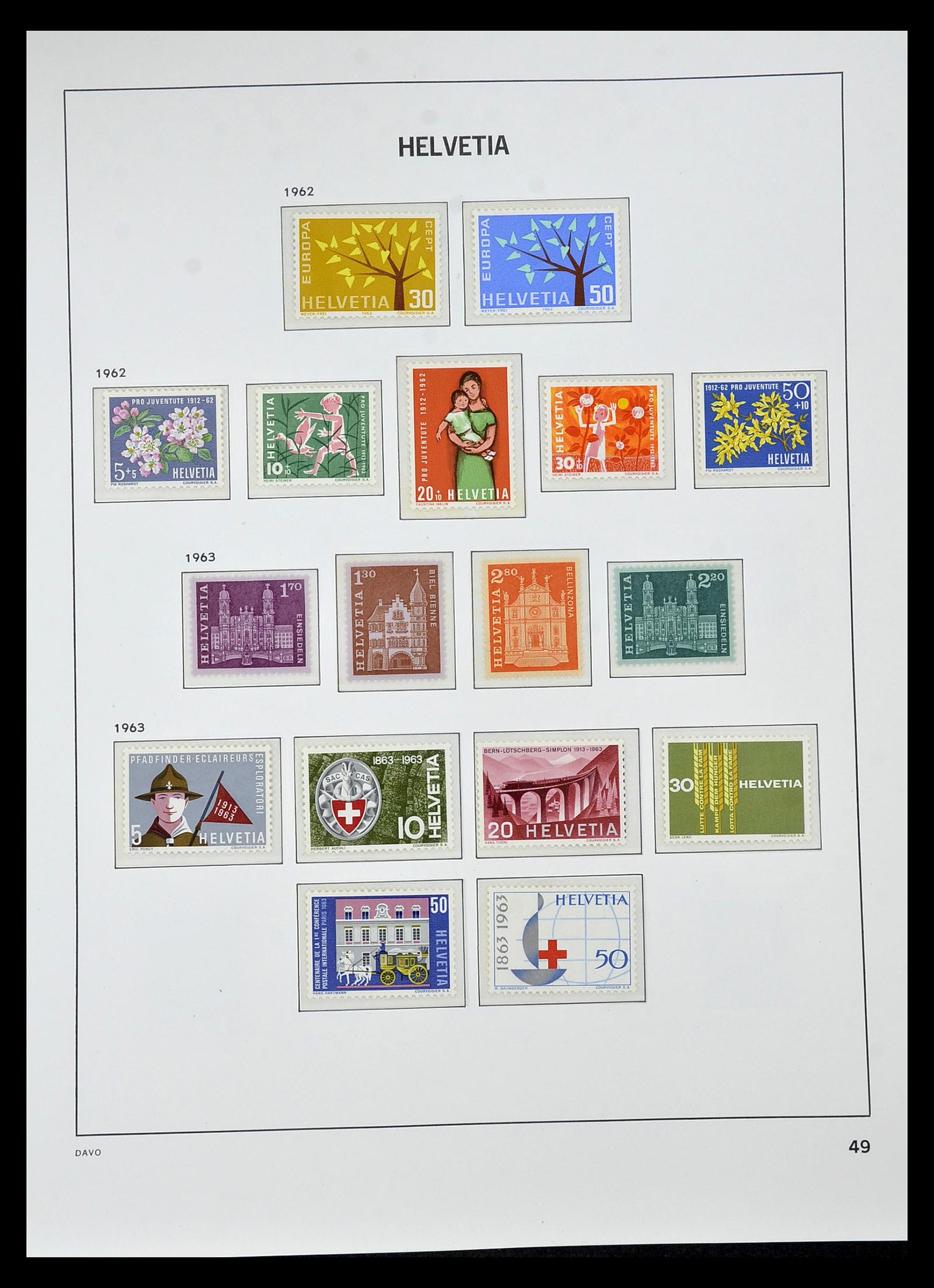 34930 096 - Stamp Collection 34930 Switzerland 1843-2012.