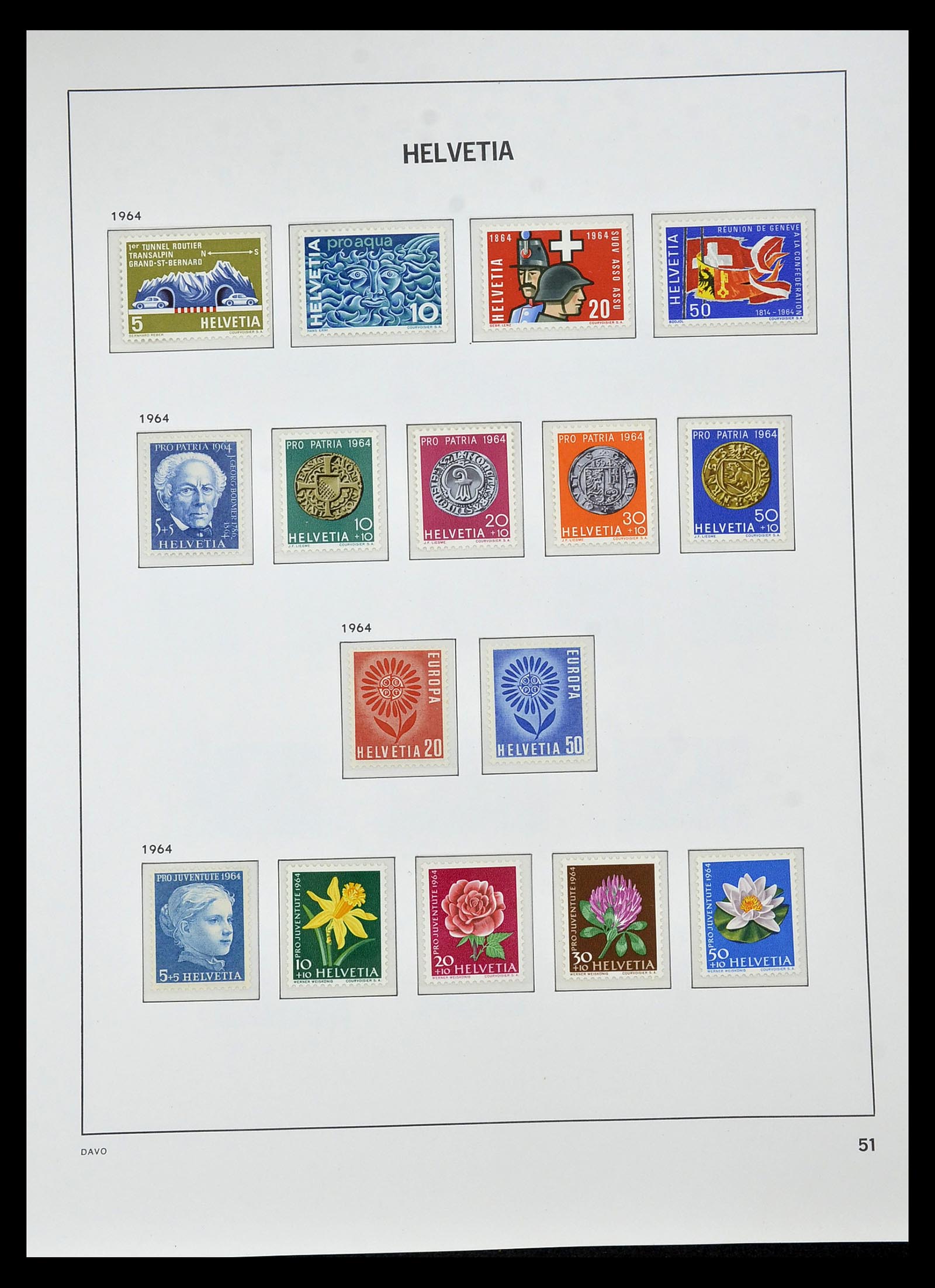 34930 098 - Stamp Collection 34930 Switzerland 1843-2012.