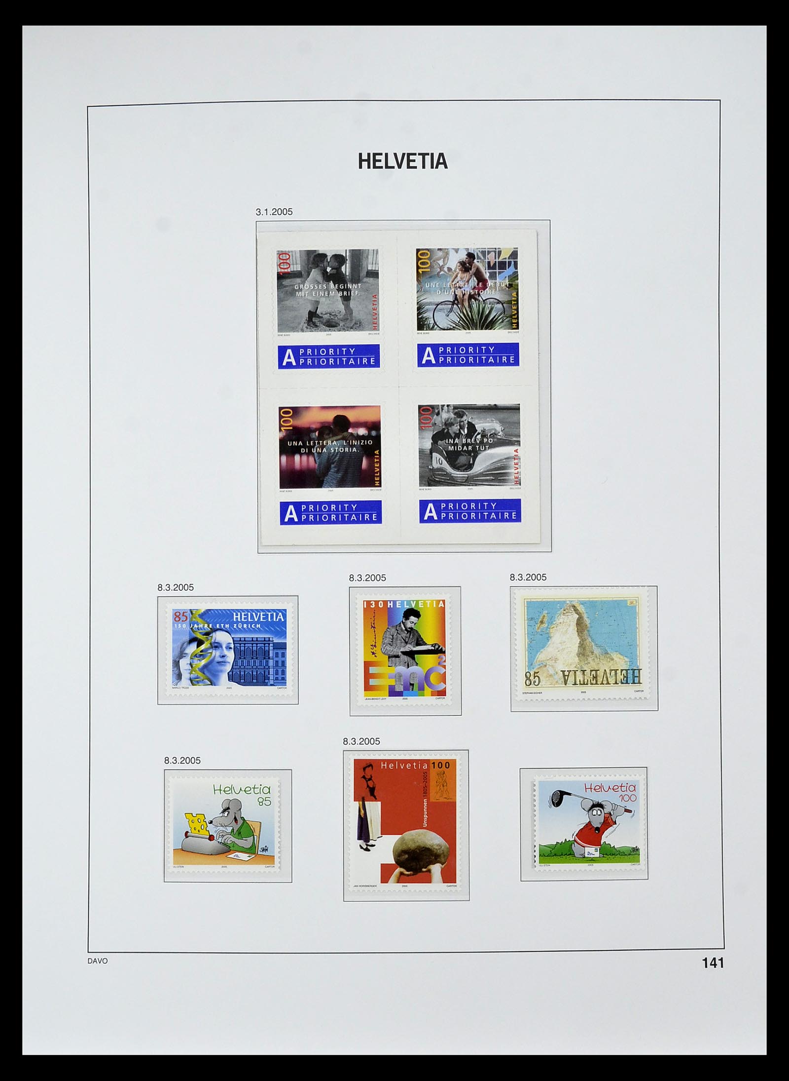 34930 221 - Stamp Collection 34930 Switzerland 1843-2012.